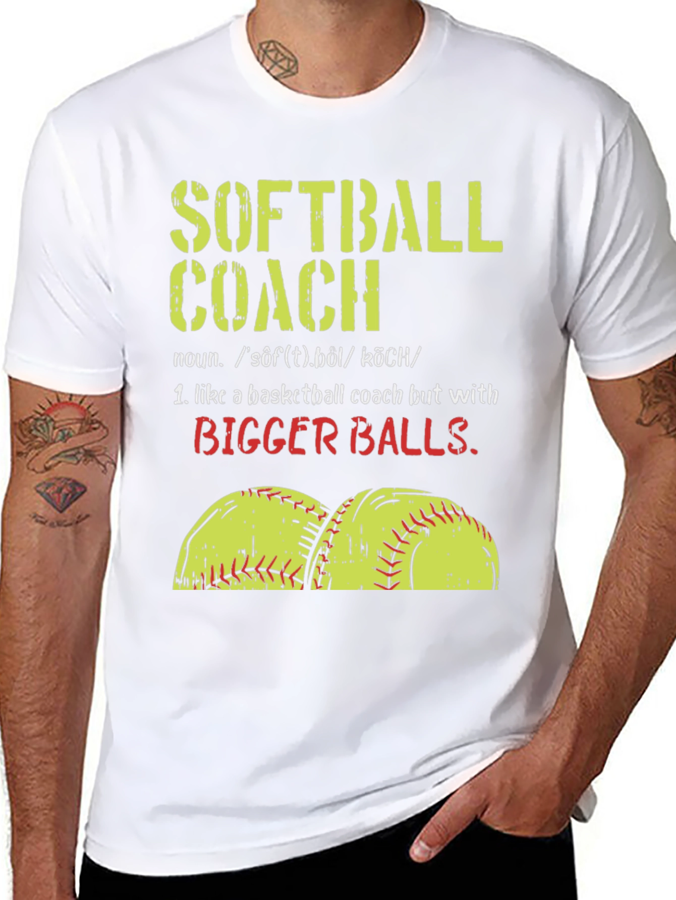 Black Softball Coach T-Shirt - Funny Saying Tee view 8