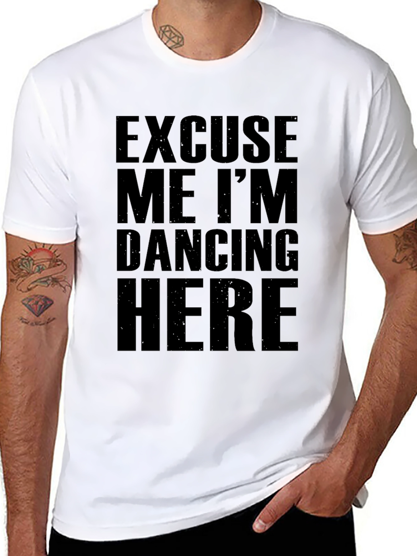 Black Excuse Me I'm Dancing Here - Graphic Tee view 8