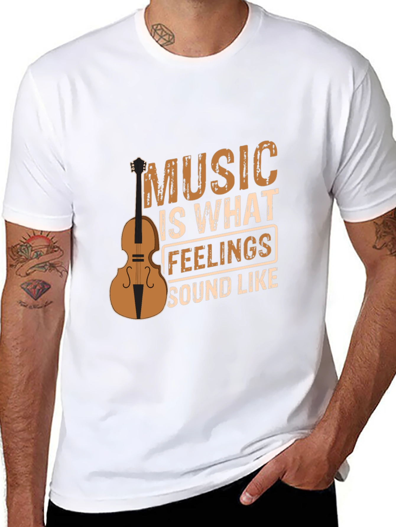 Black Music is What Feelings Sound Like Graphic Tee view 8