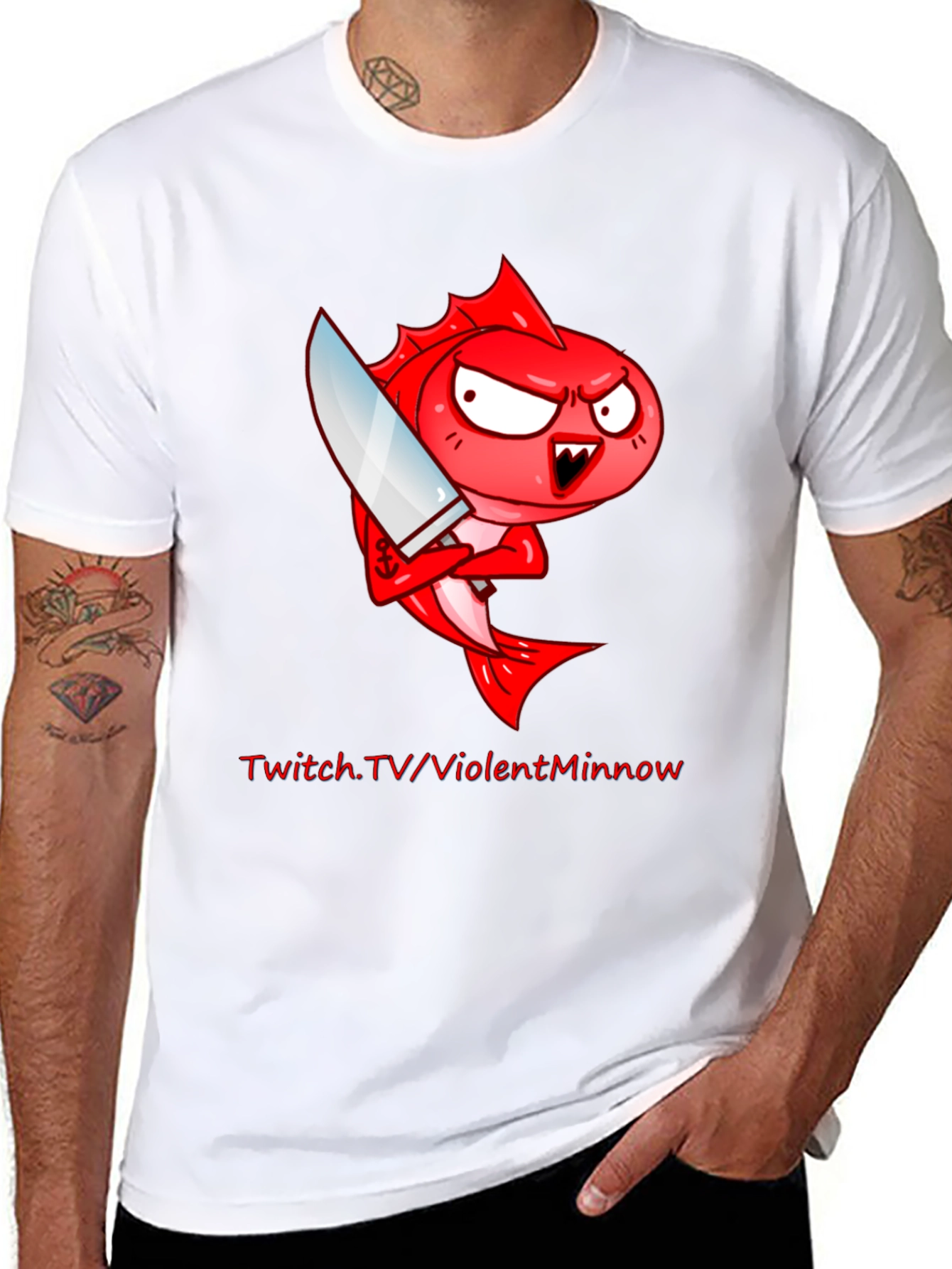 Black Violent Minnow Graphic Tee view 8