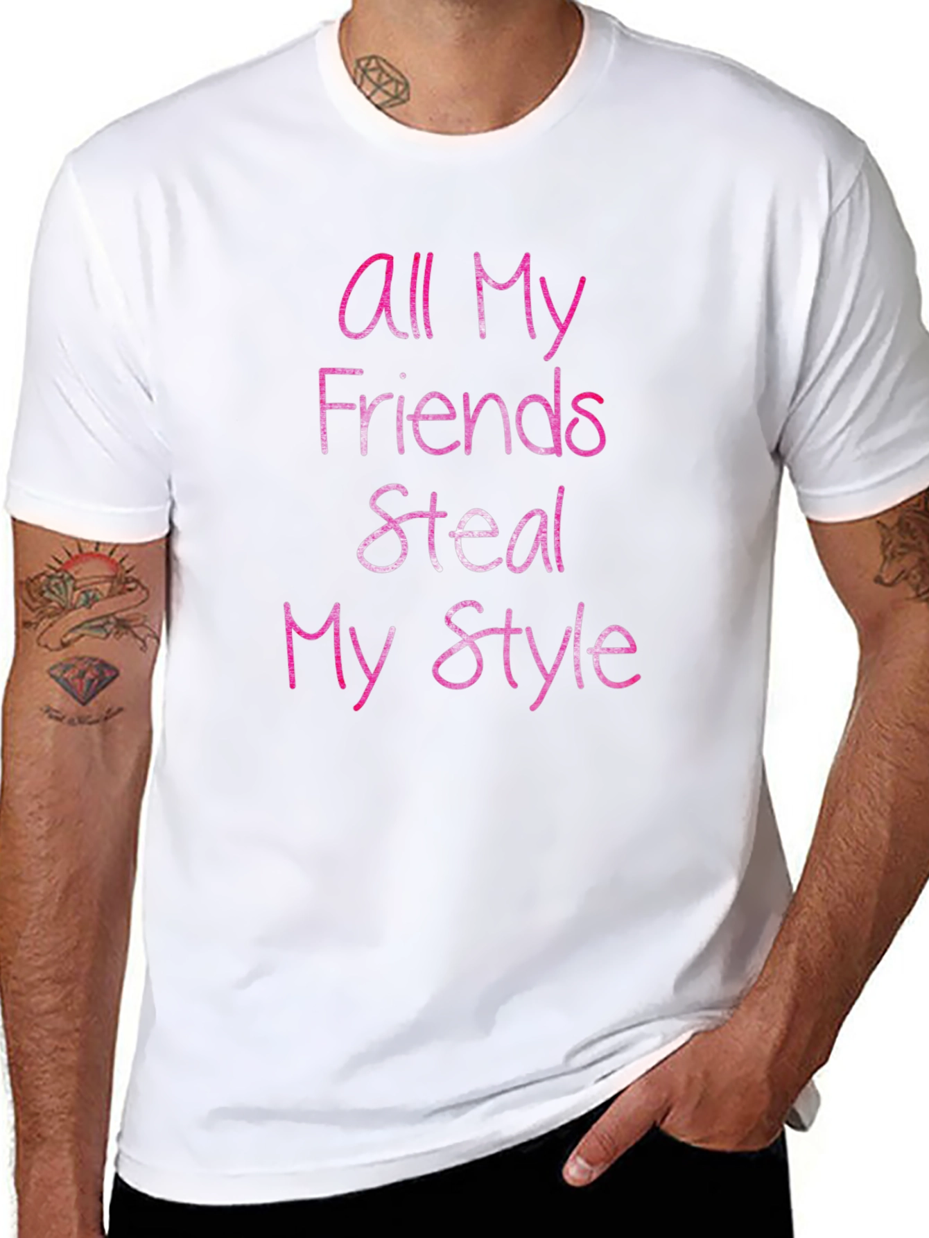 Black All My Friends Steal My Style Graphic Tee view 8