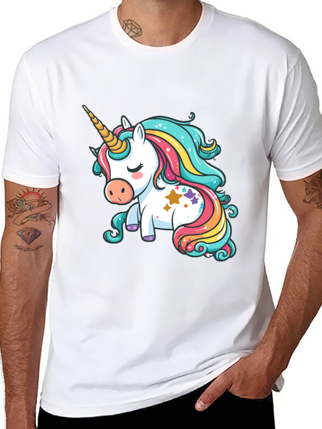 Black Unicorn Graphic Tee - Cute Cartoon Design view 8