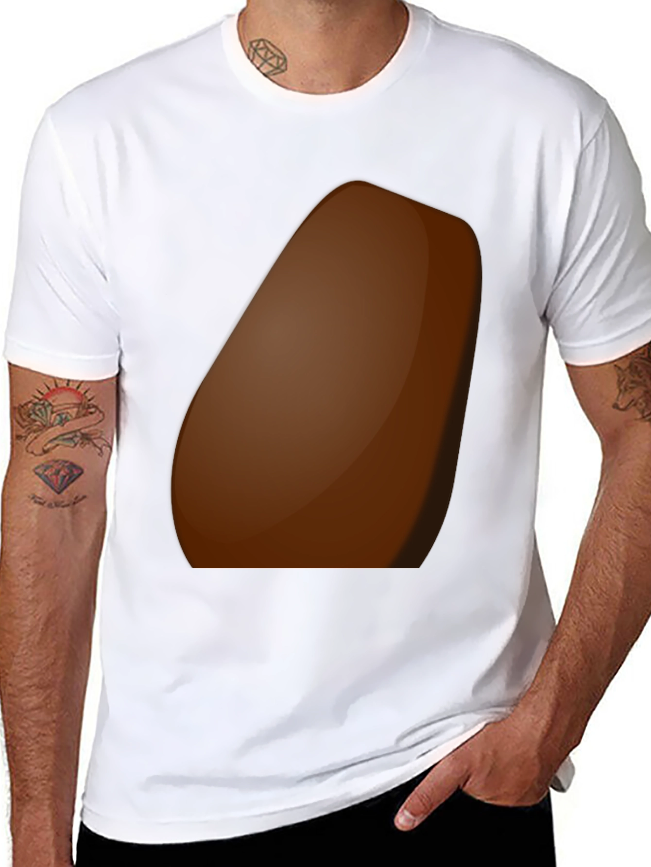 Black Chocolate Chip Cookie T-Shirt - Soft Cotton Blend view 8