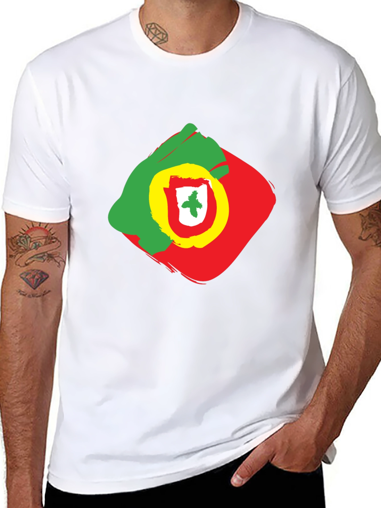 Portugal Flag Graphic Print T-Shirt - 8
