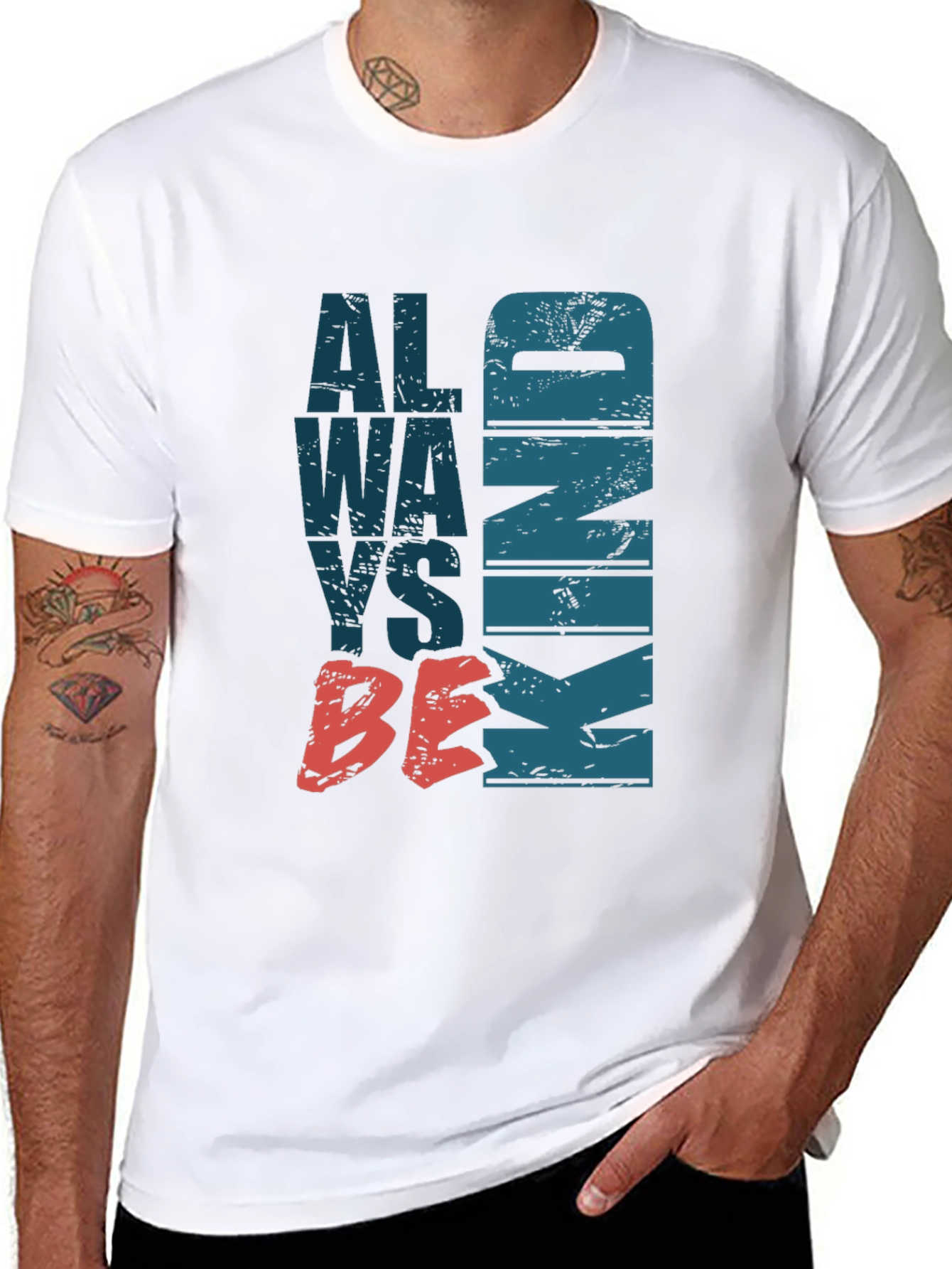 Black Always Be Kind Graphic Tee - Stylish Comfort view 8