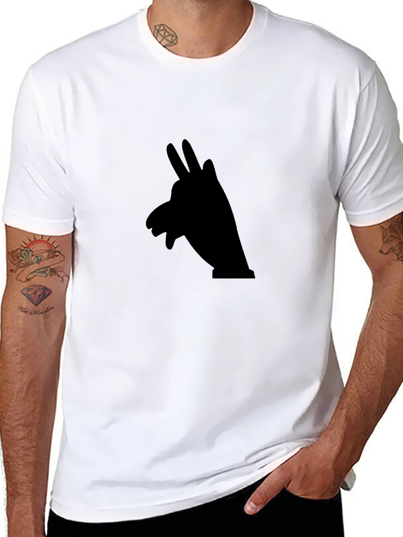 Black Black Shadow Puppet Graphic Tee - Soft Cotton view 8