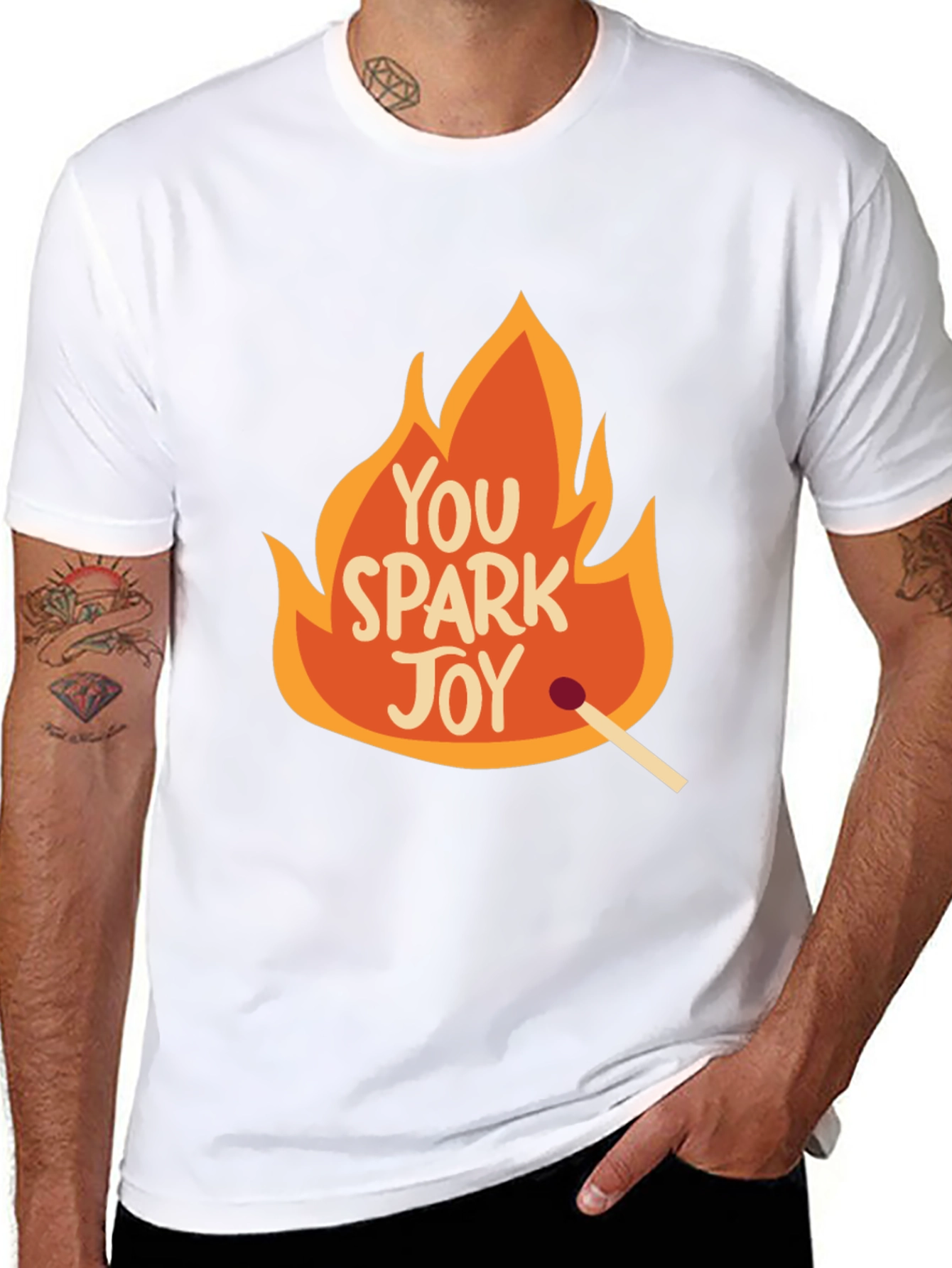 Black You Spark Joy Graphic Tee - Black view 8