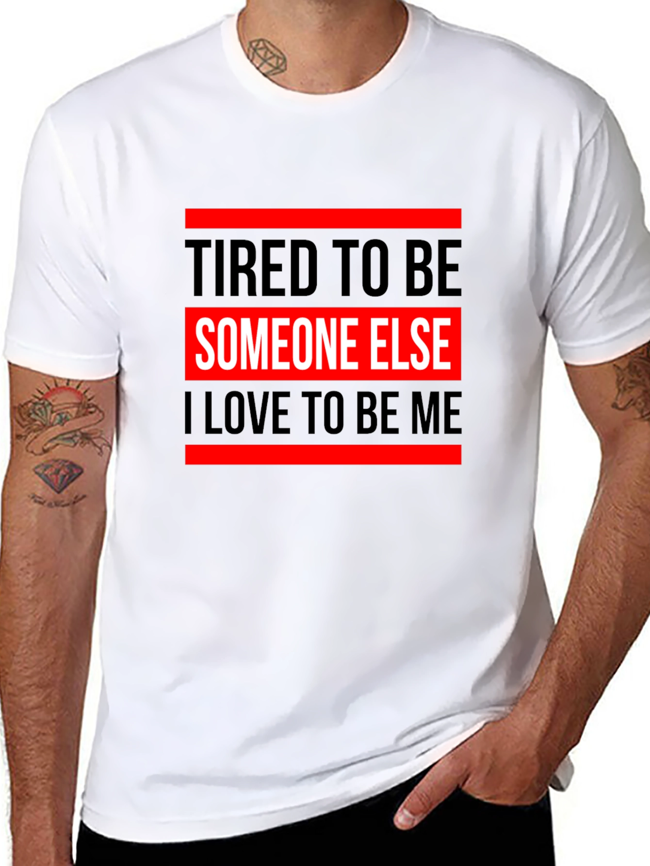 Black Tired To Be Someone Else T-Shirt view 8