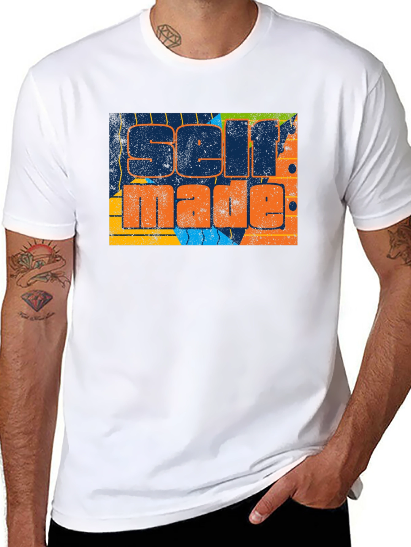 Black Self Made Graphic Tee - Black T-Shirt view 8