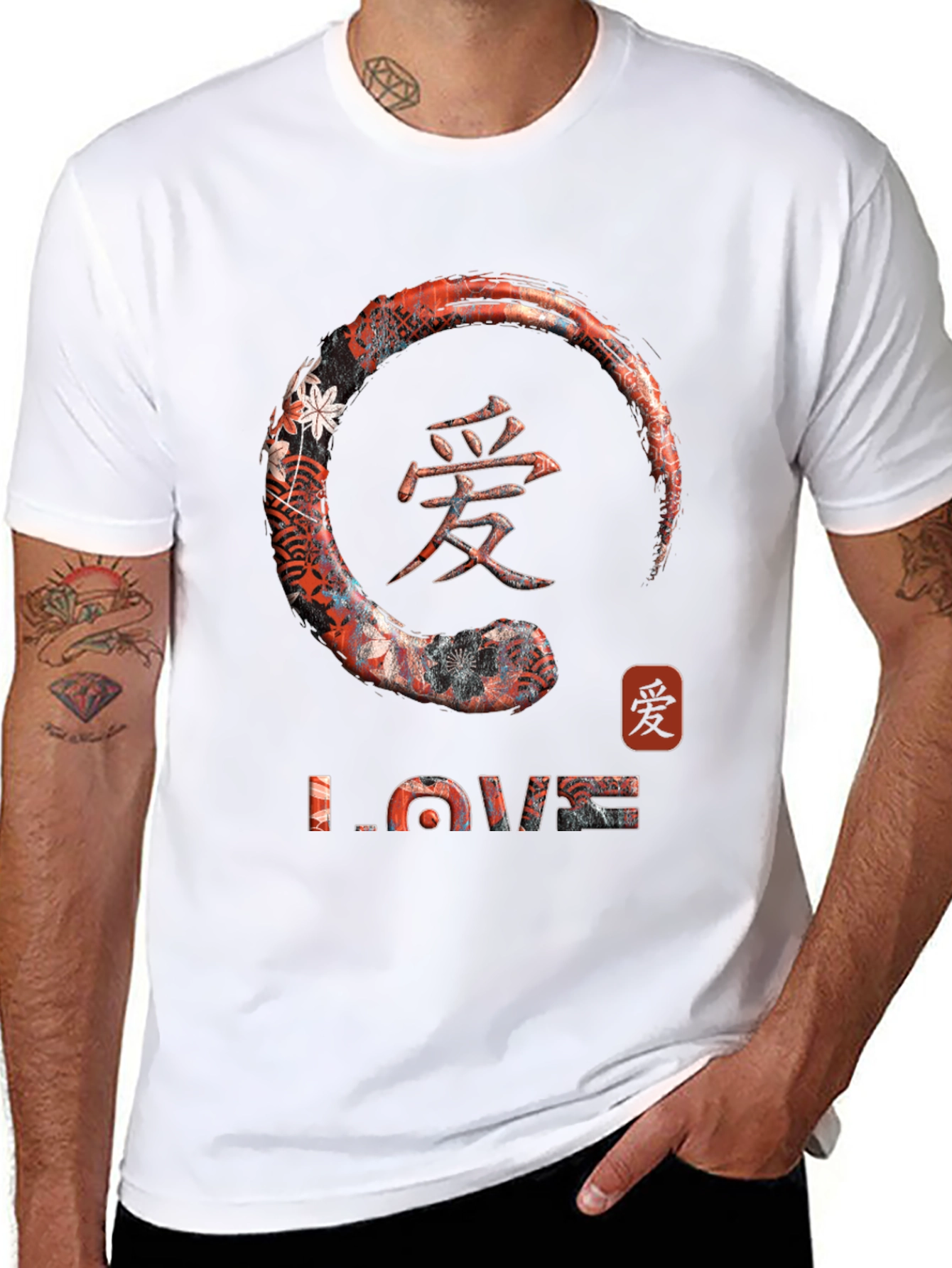 Black Zen Circle Love Graphic T-Shirt view 8