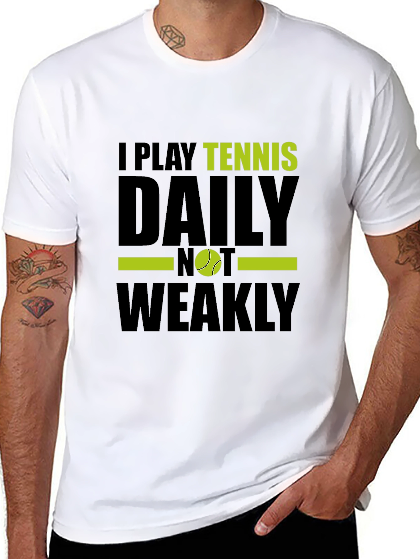 Black Tennis Player Graphic T-Shirt - Daily NOT Weakly! view 8