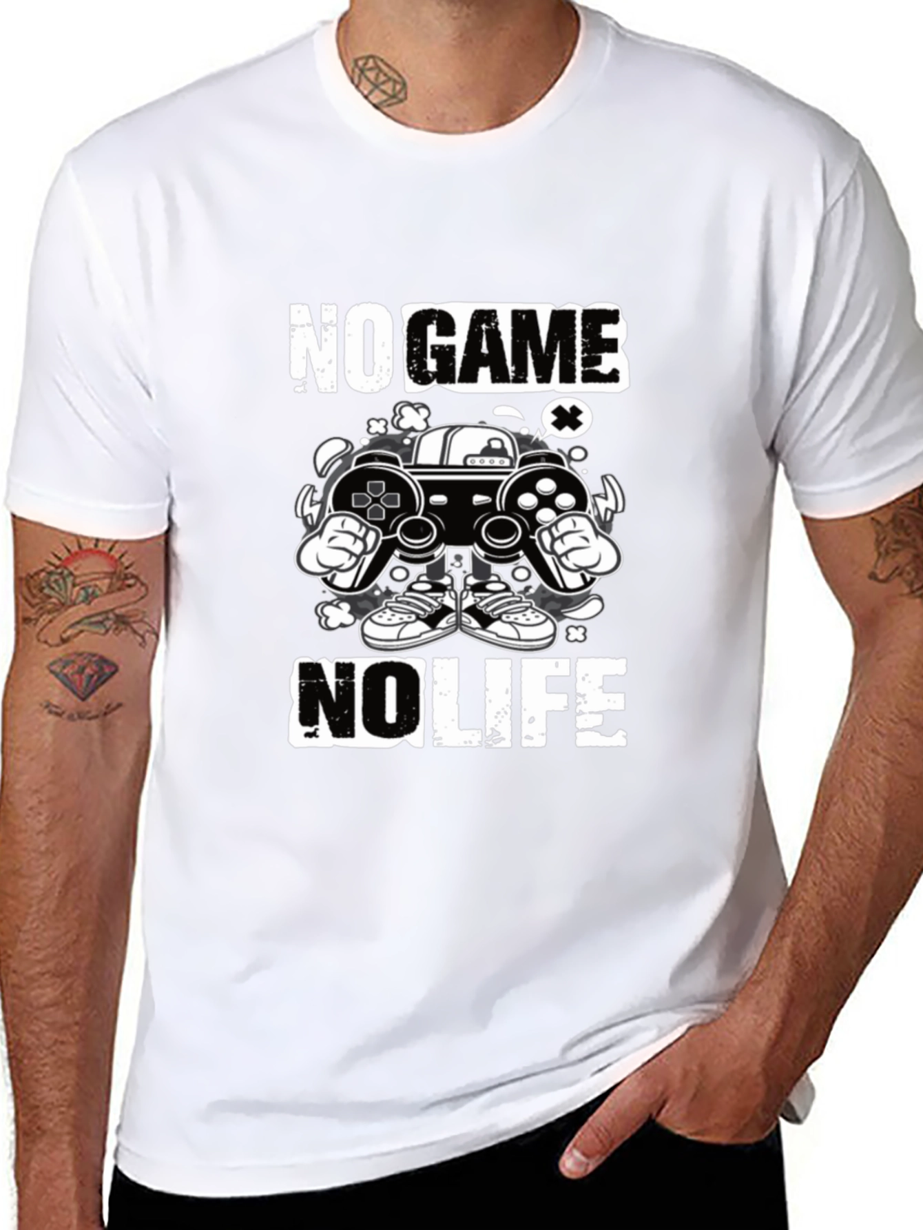 Black No Game No Life Graphic Tee view 8