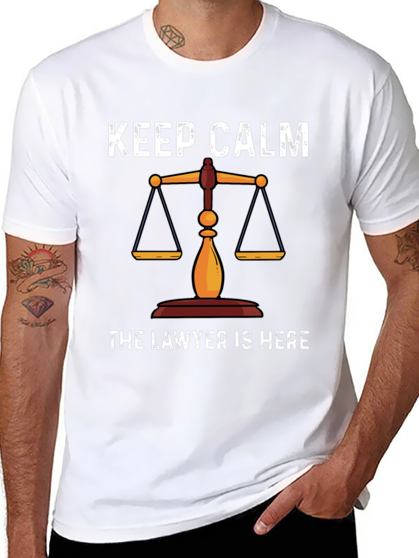 Black Keep Calm Lawyer T-Shirt view 8