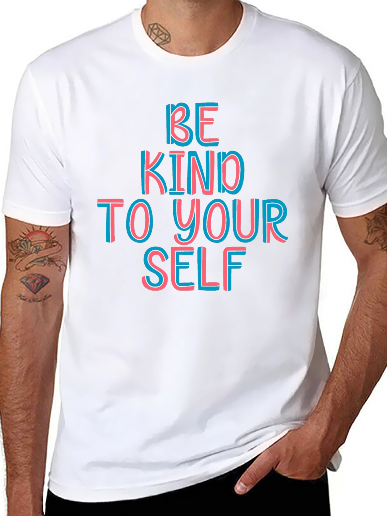 Black Be Kind To Yourself Graphic Tee view 8