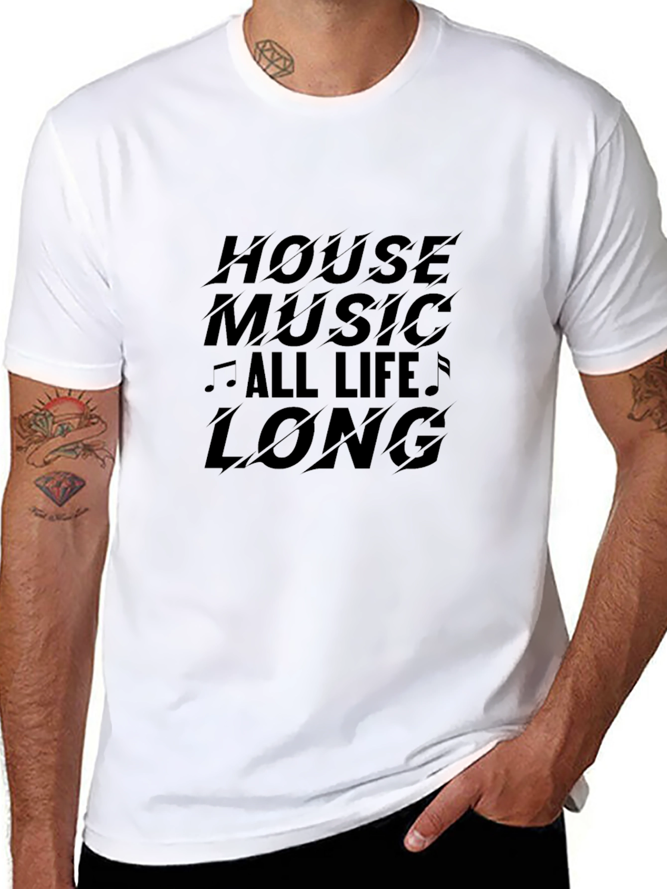 Black House Music All Life Long Graphic Tee view 8