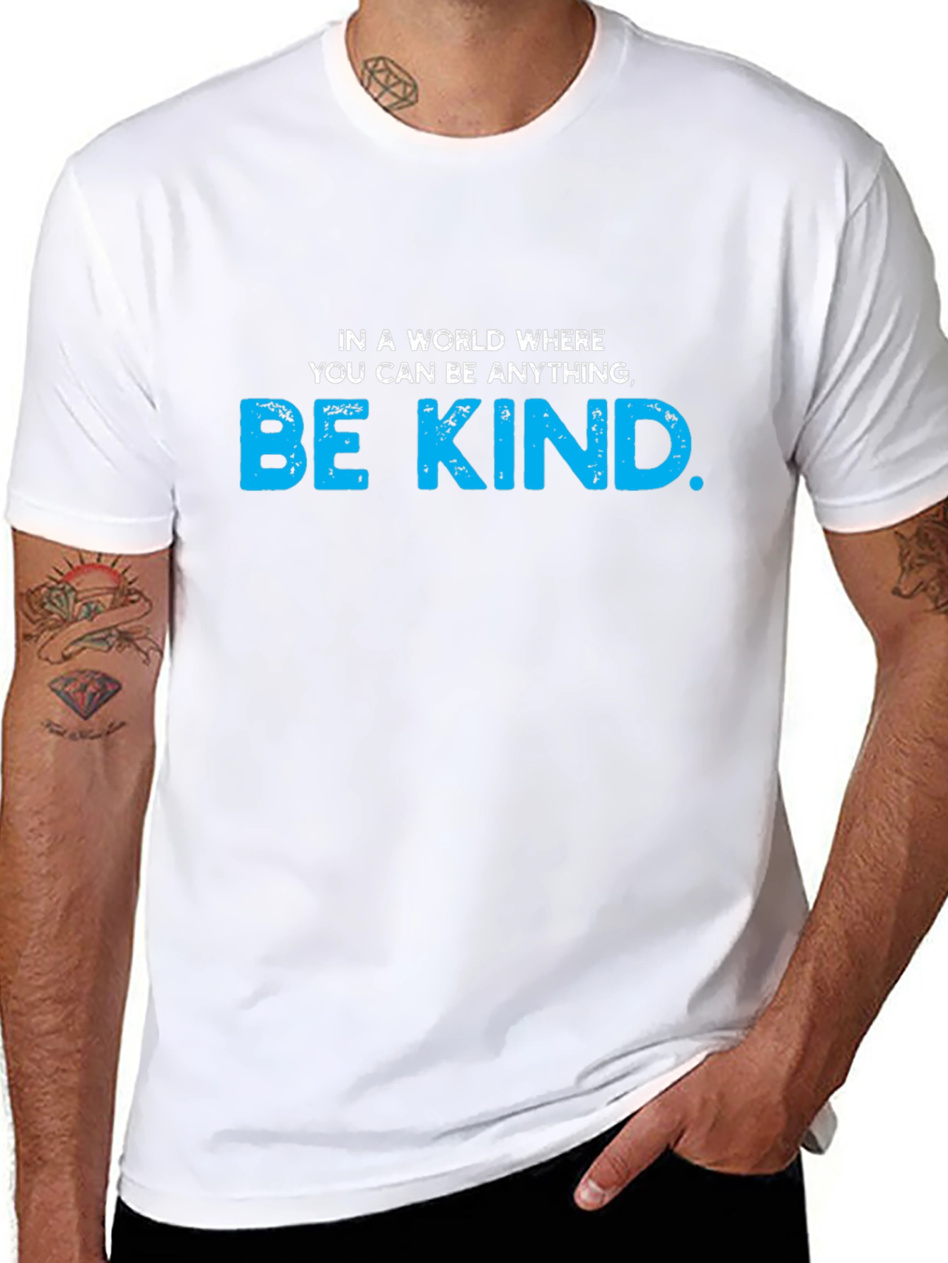 Black Be Kind Graphic T-Shirt - Inspirational Tee view 8