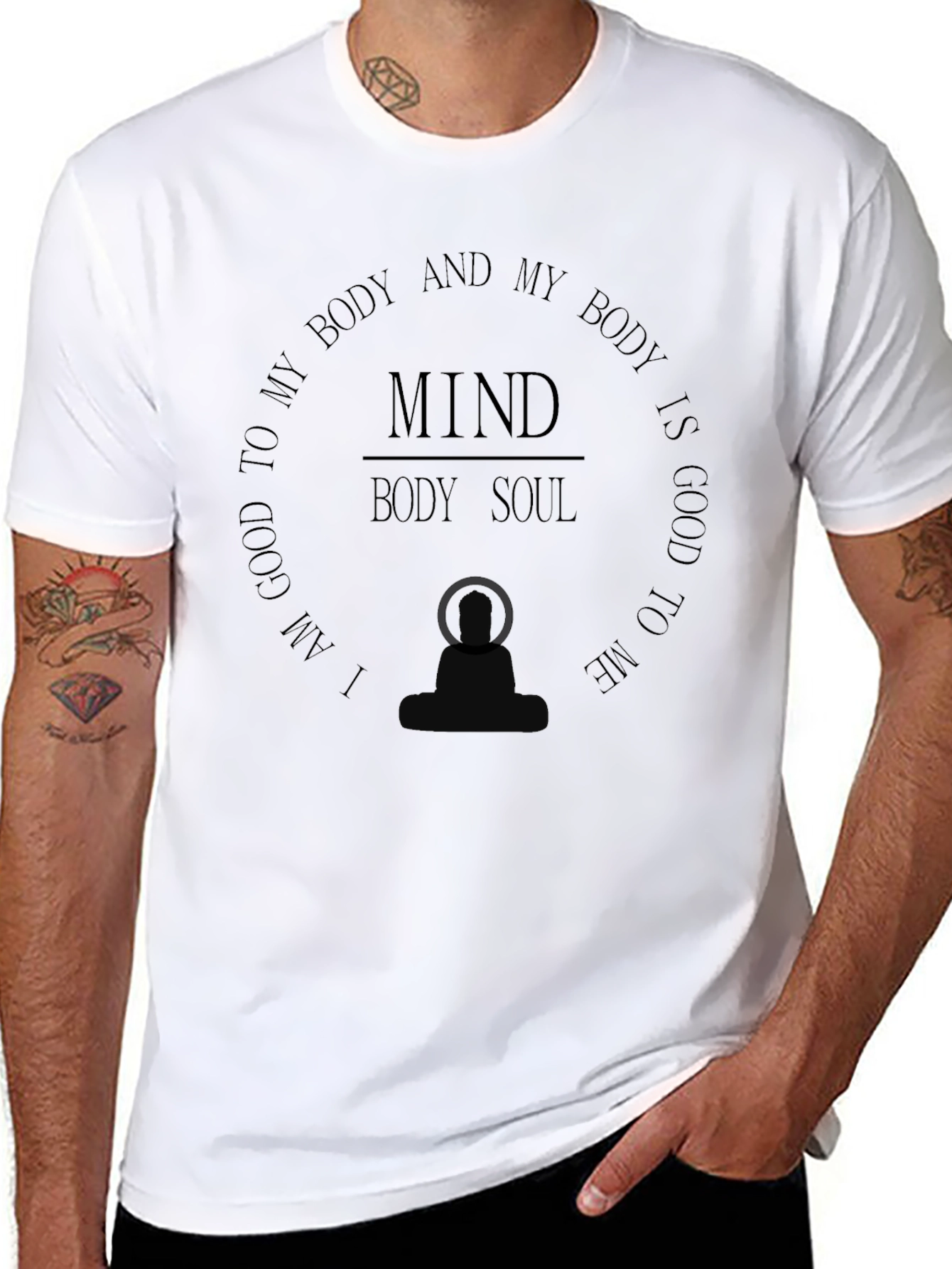 Mind Body Soul Graphic Tee - Wellness T-Shirt - 8