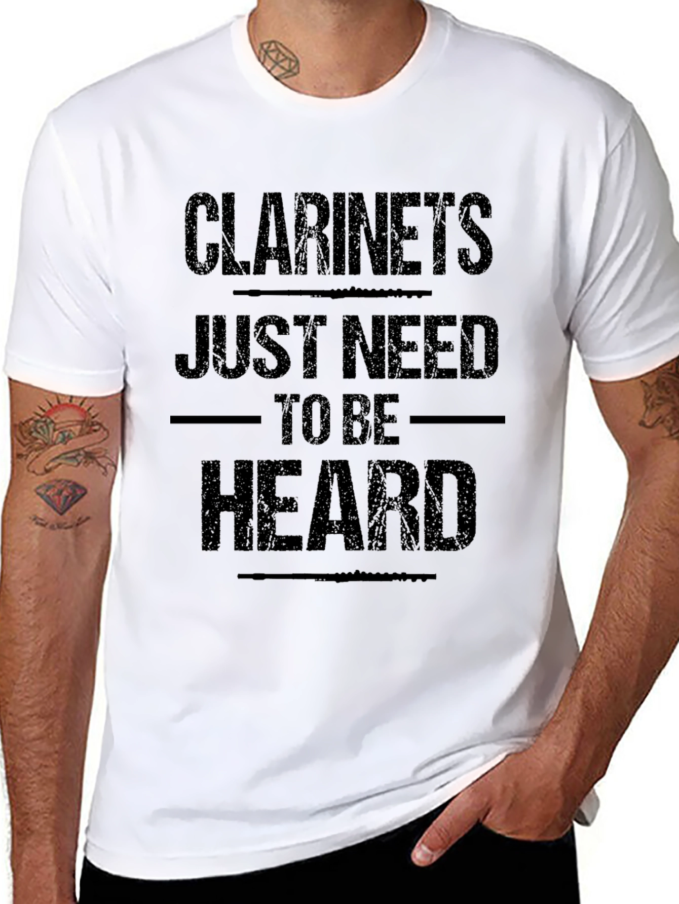 Black Clarinet's Just Need to Be Heard Graphic Tee view 8
