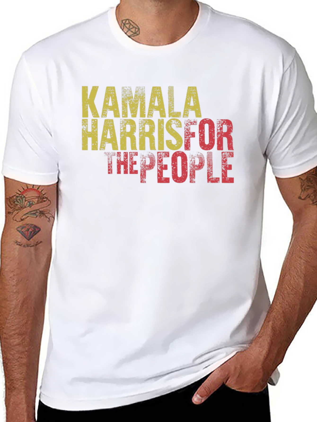 Black Kamala Harris For The People Black T-Shirt view 8