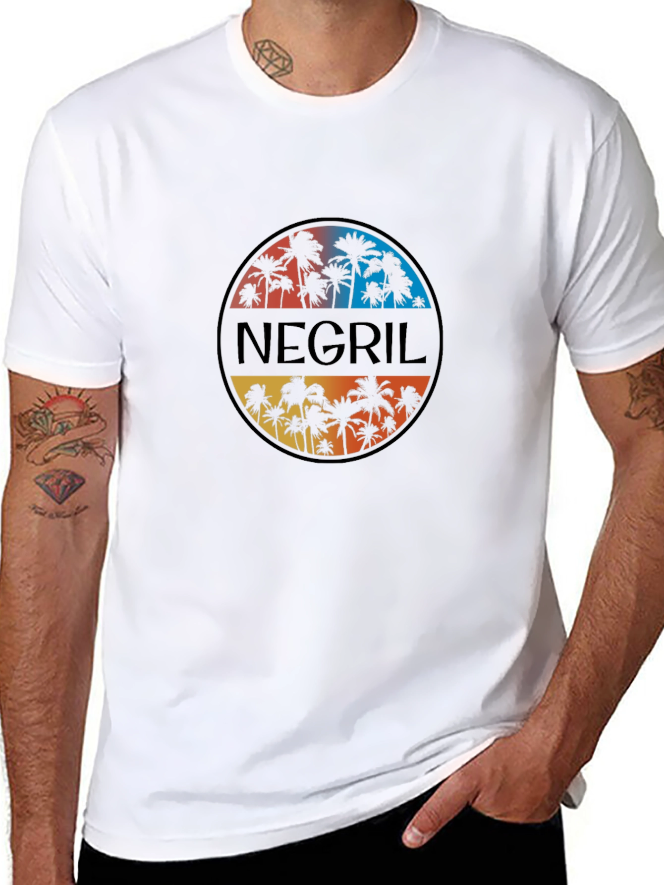 Negril Palm Tree Graphic Tee - Vacation Vibes - 8