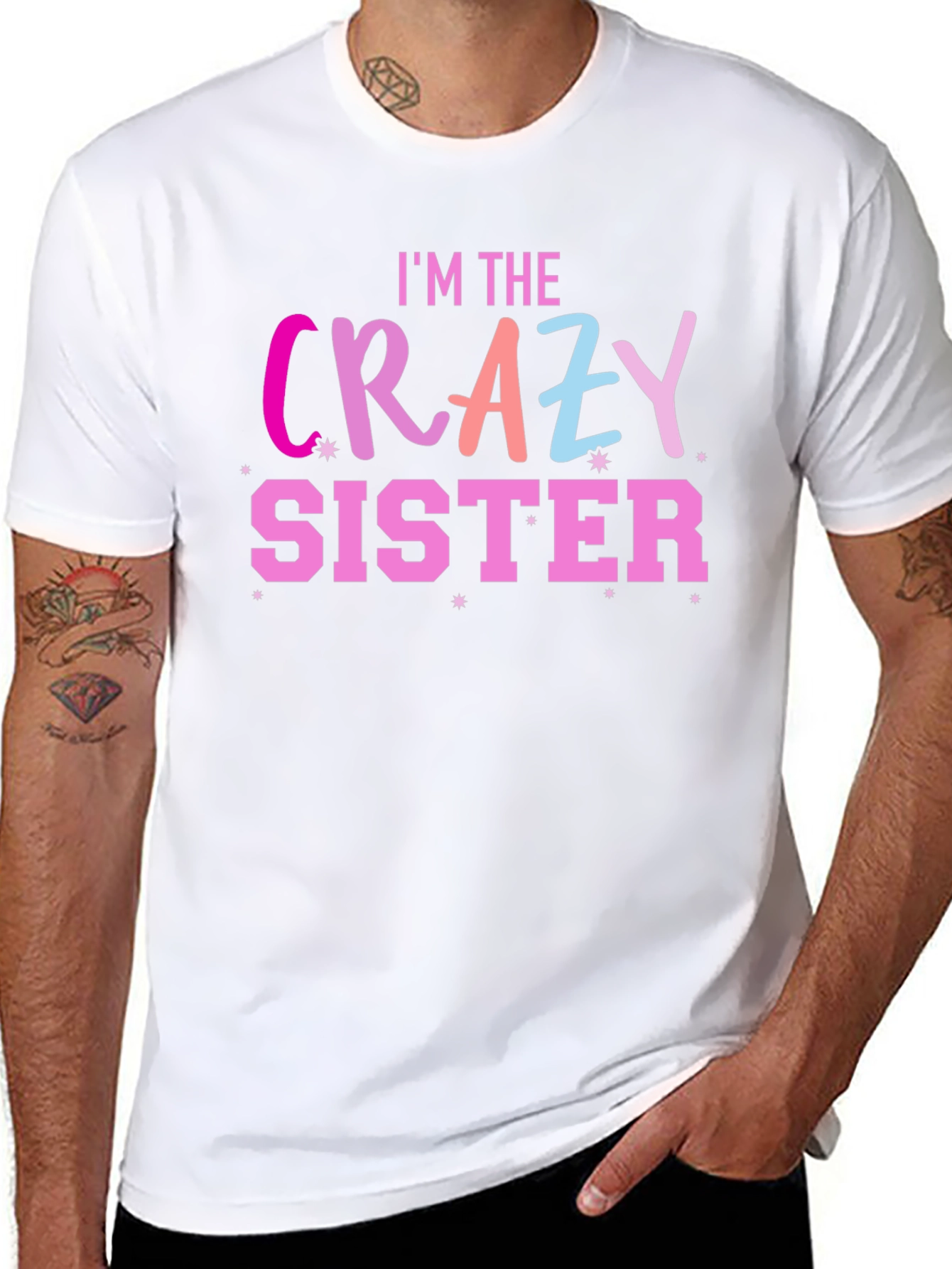 Black I'm the Crazy Sister T-Shirt view 8