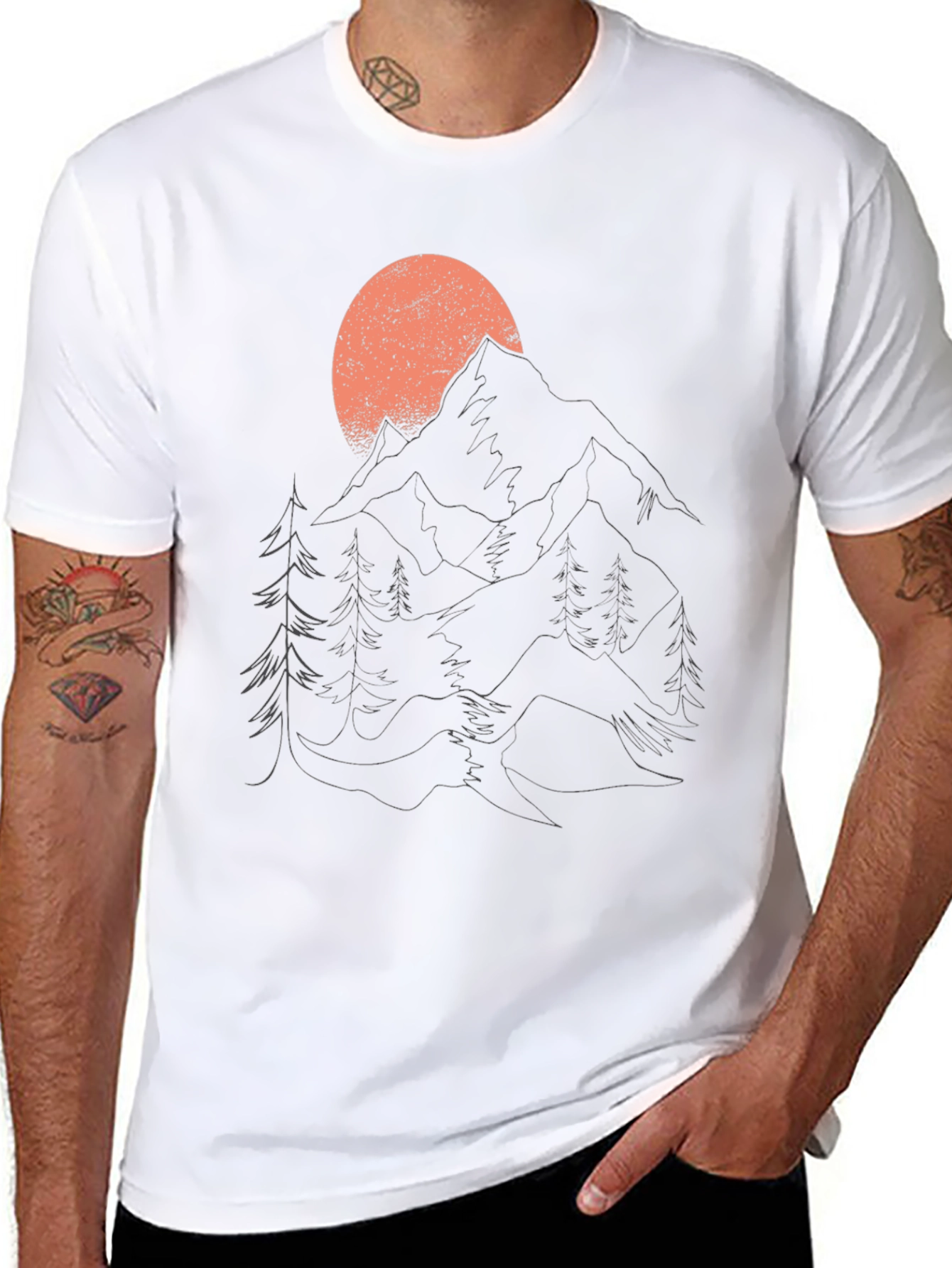 Black Mountain Sunset Graphic Tee - Nature Inspired Comfort view 8
