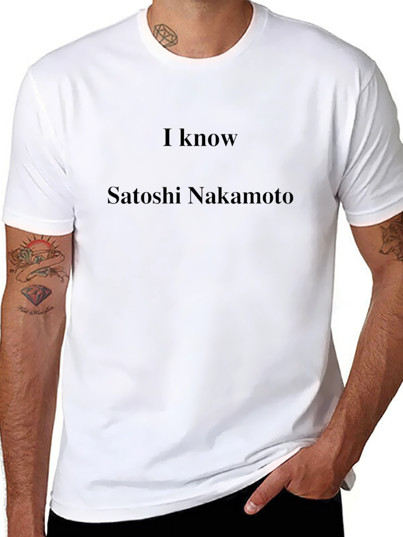 Black I Know Satoshi Nakamoto T-Shirt - Crypto Humor Tee view 8