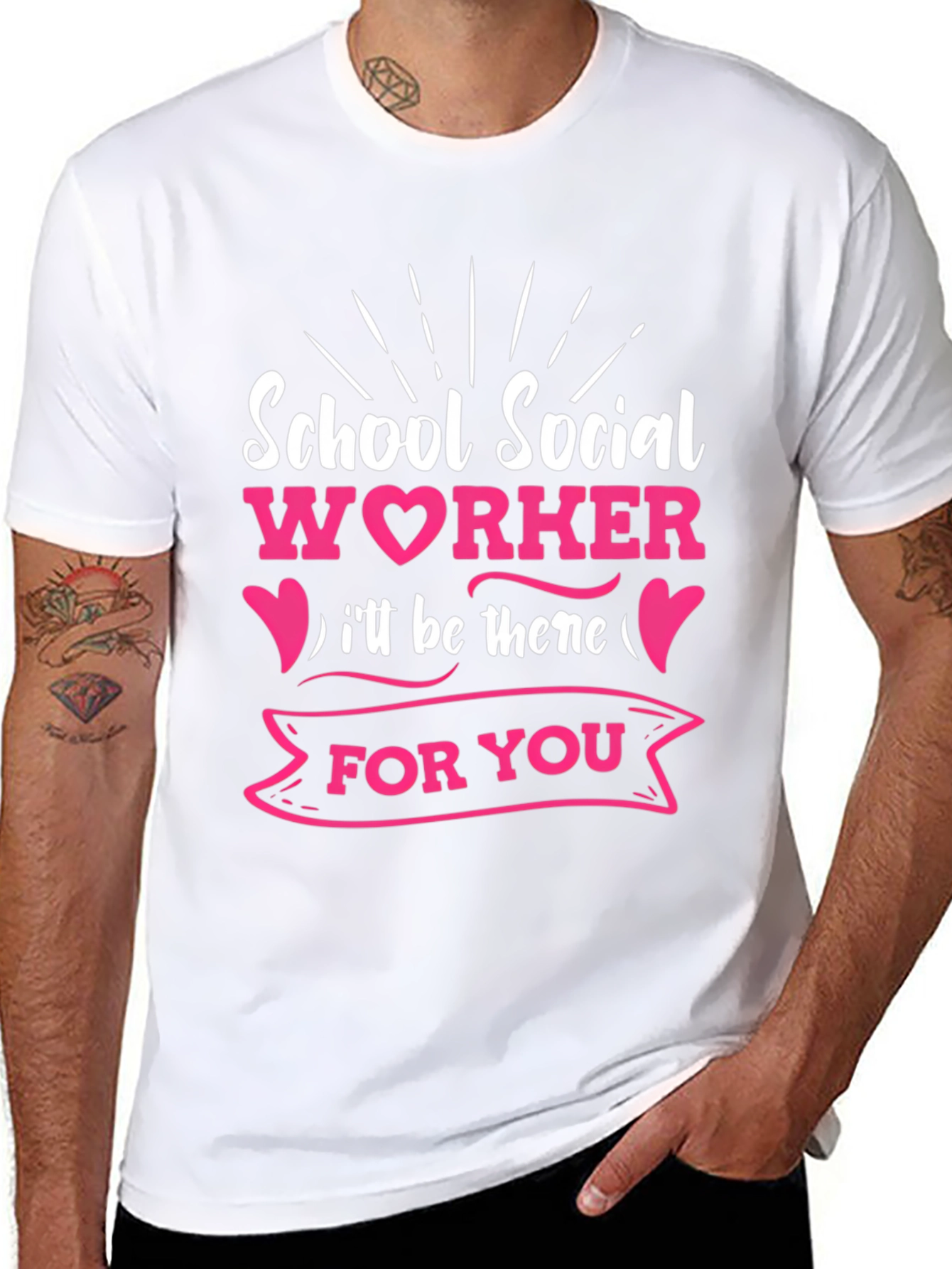 Black School Social Worker T-Shirt view 8