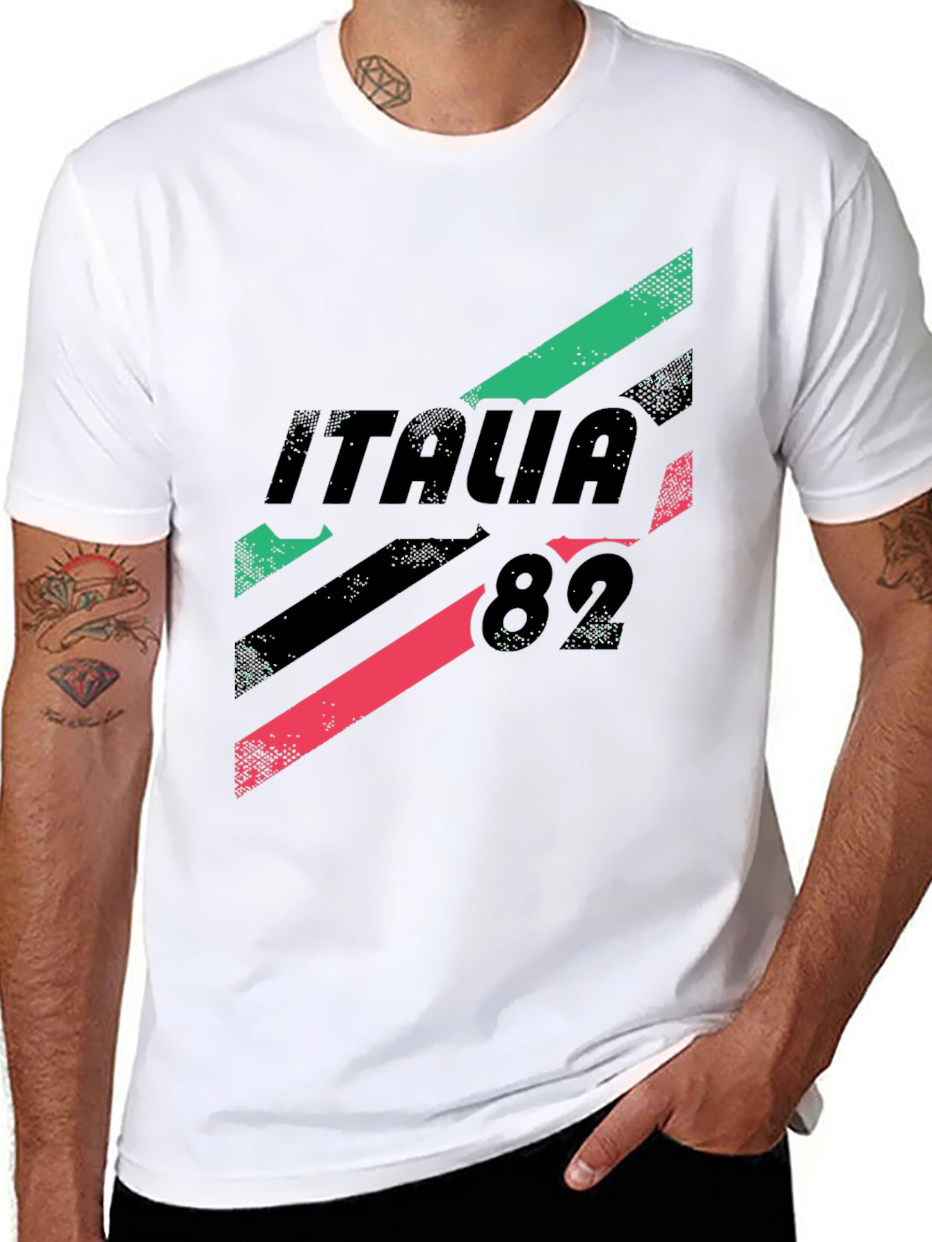 Black Italia 82 Graphic Tee - Black, Retro Style view 8