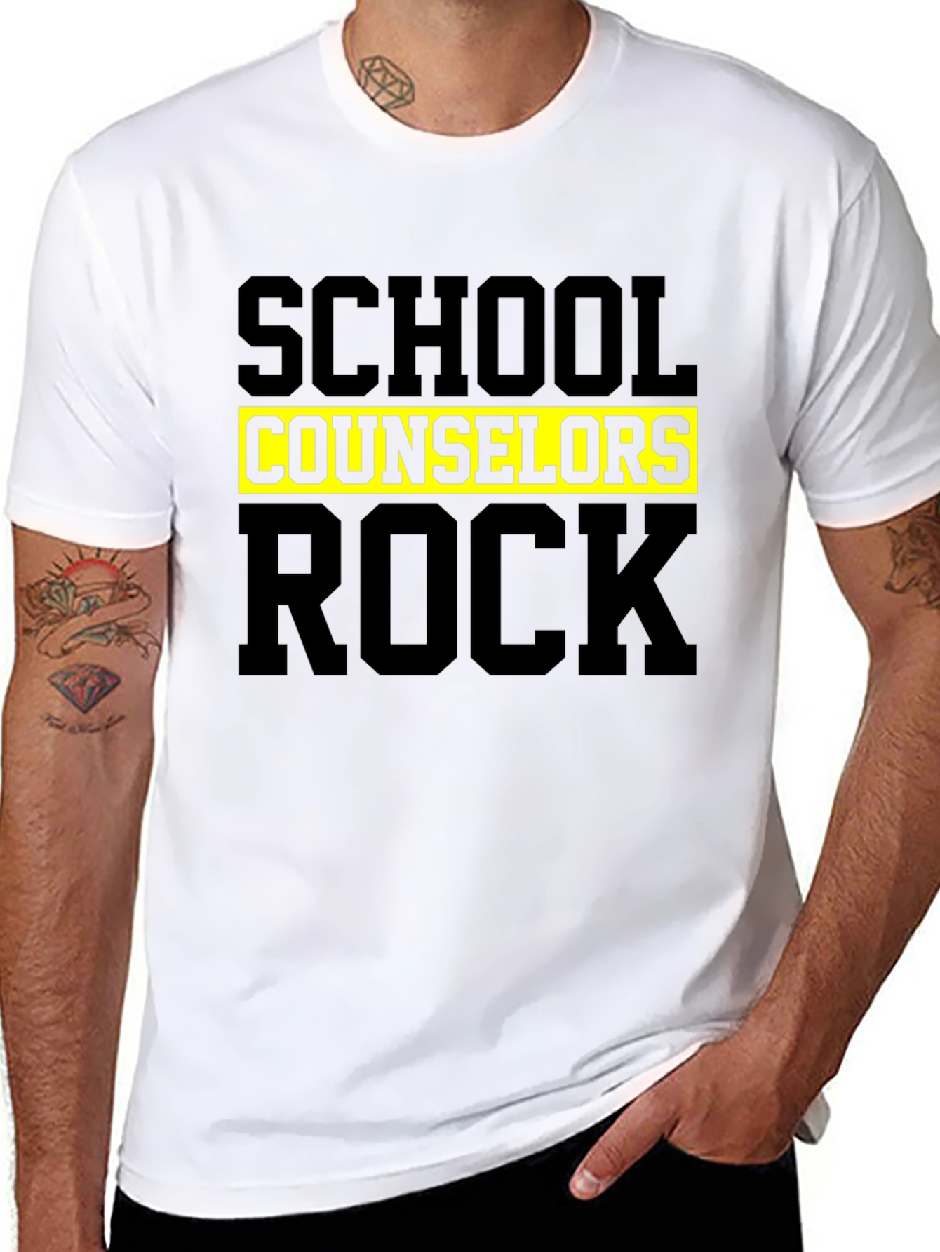 Black School Counselors Rock T-Shirt view 8