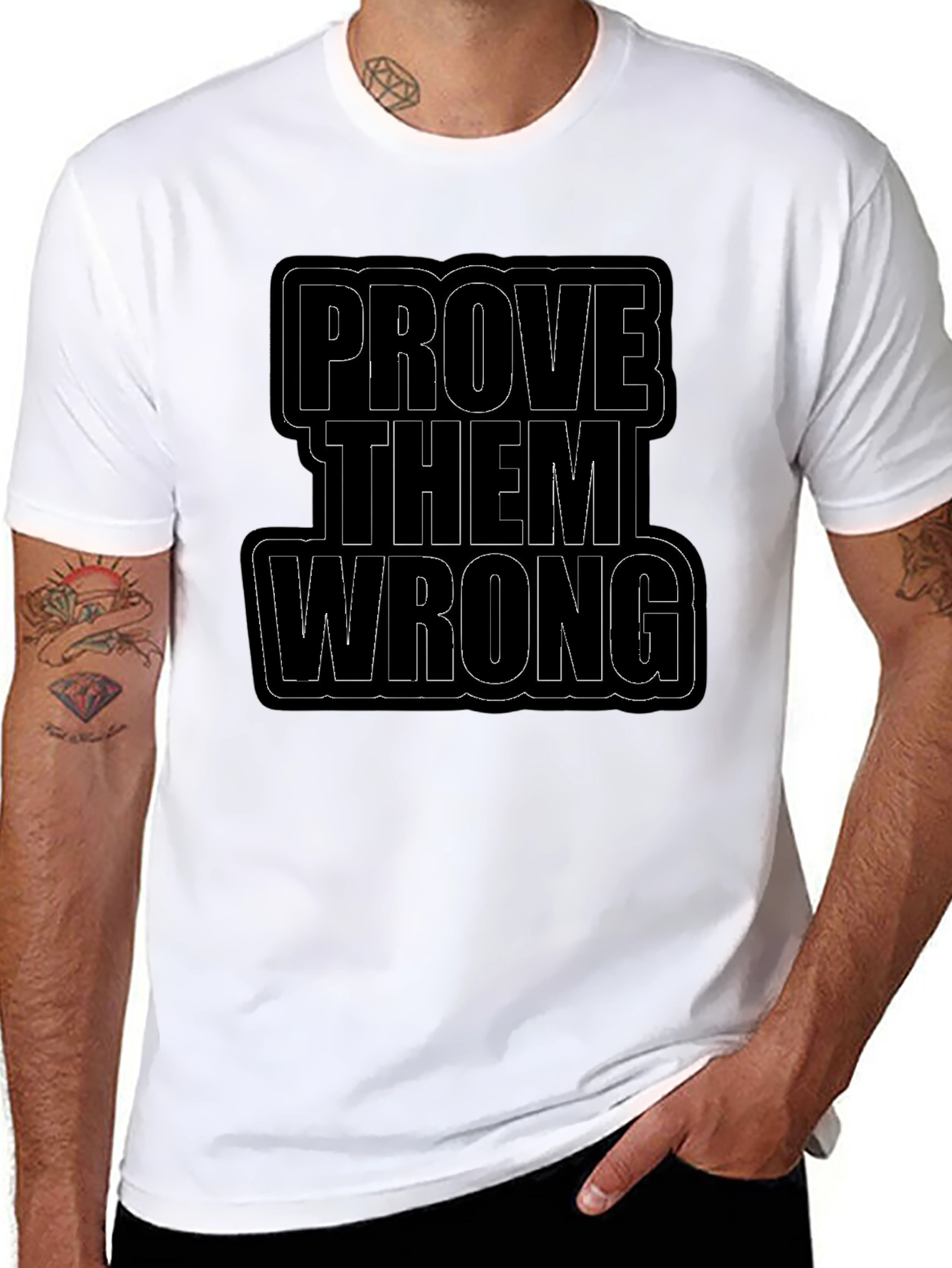 Black Prove Them Wrong Black Graphic Tee view 8