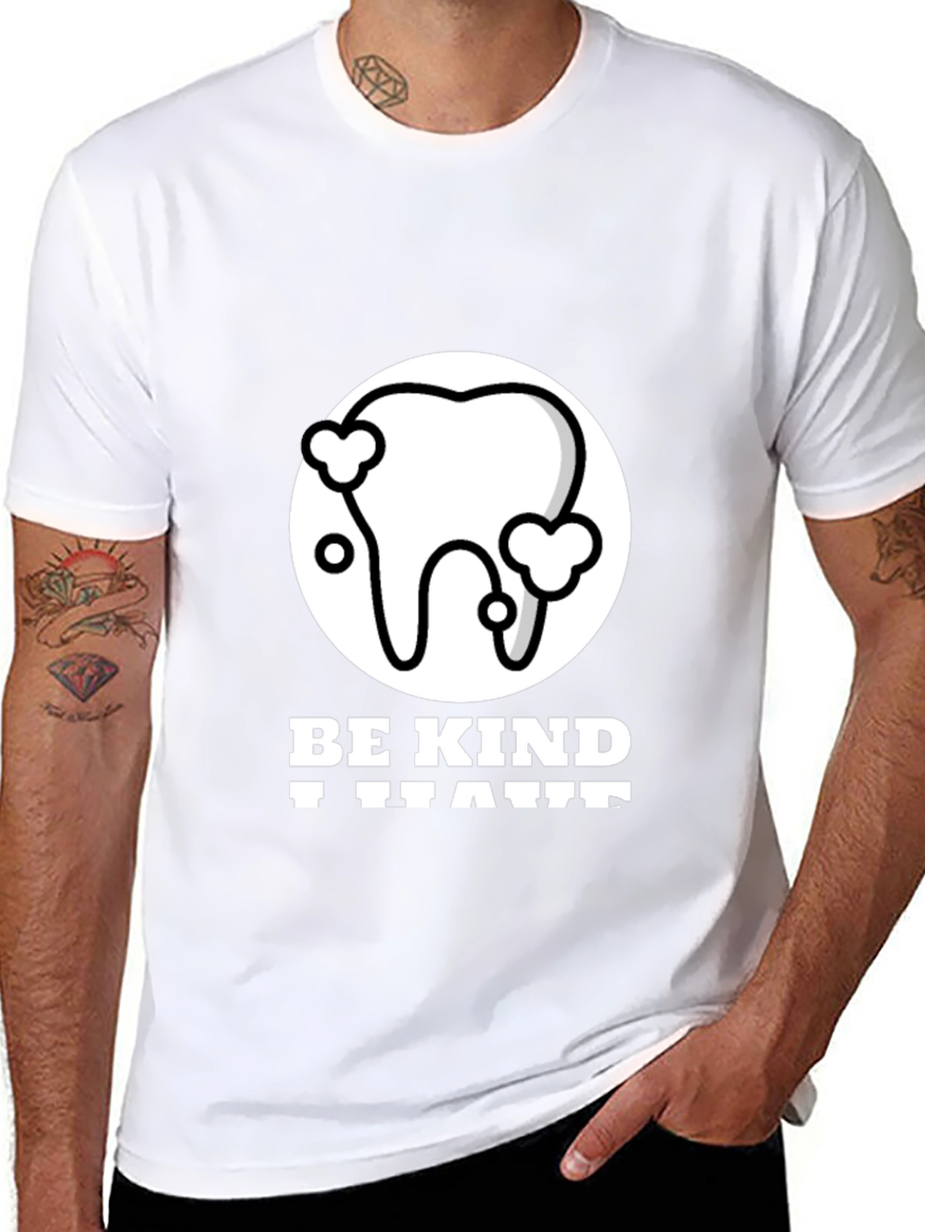 Black Be Kind T-Shirt - Graphic Print Cotton Tee view 8