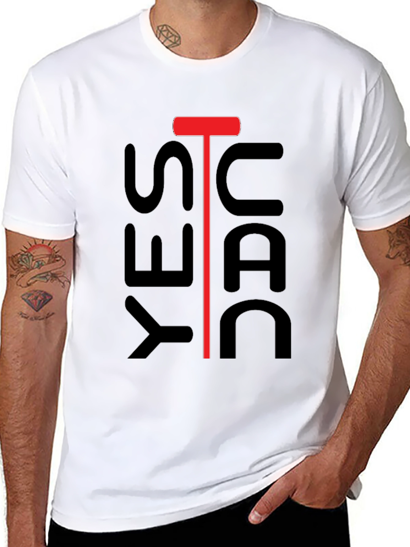 Black Yes Dude Funny Graphic T-Shirt view 8