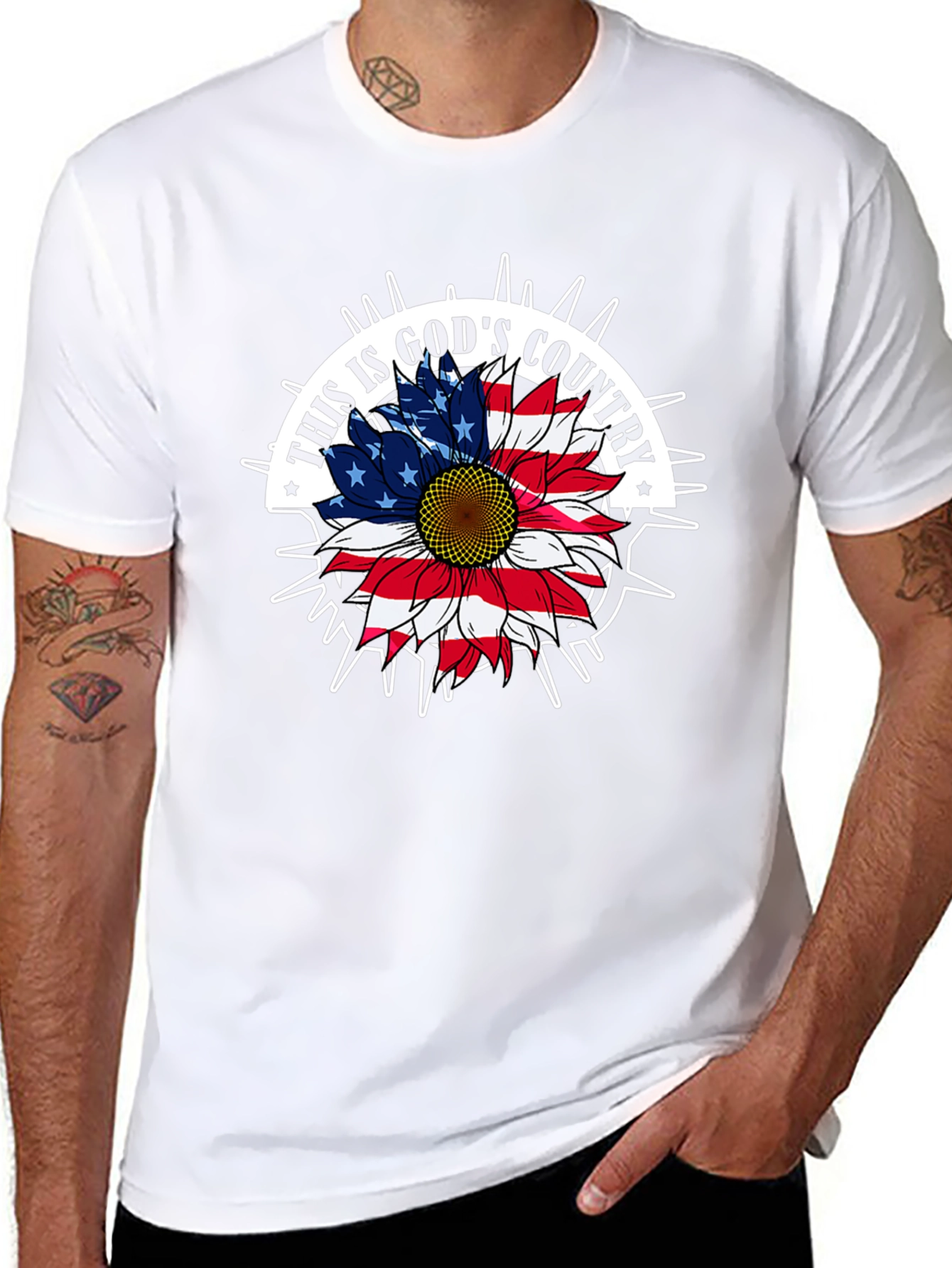Black This is God's Country Patriotic T-Shirt view 8