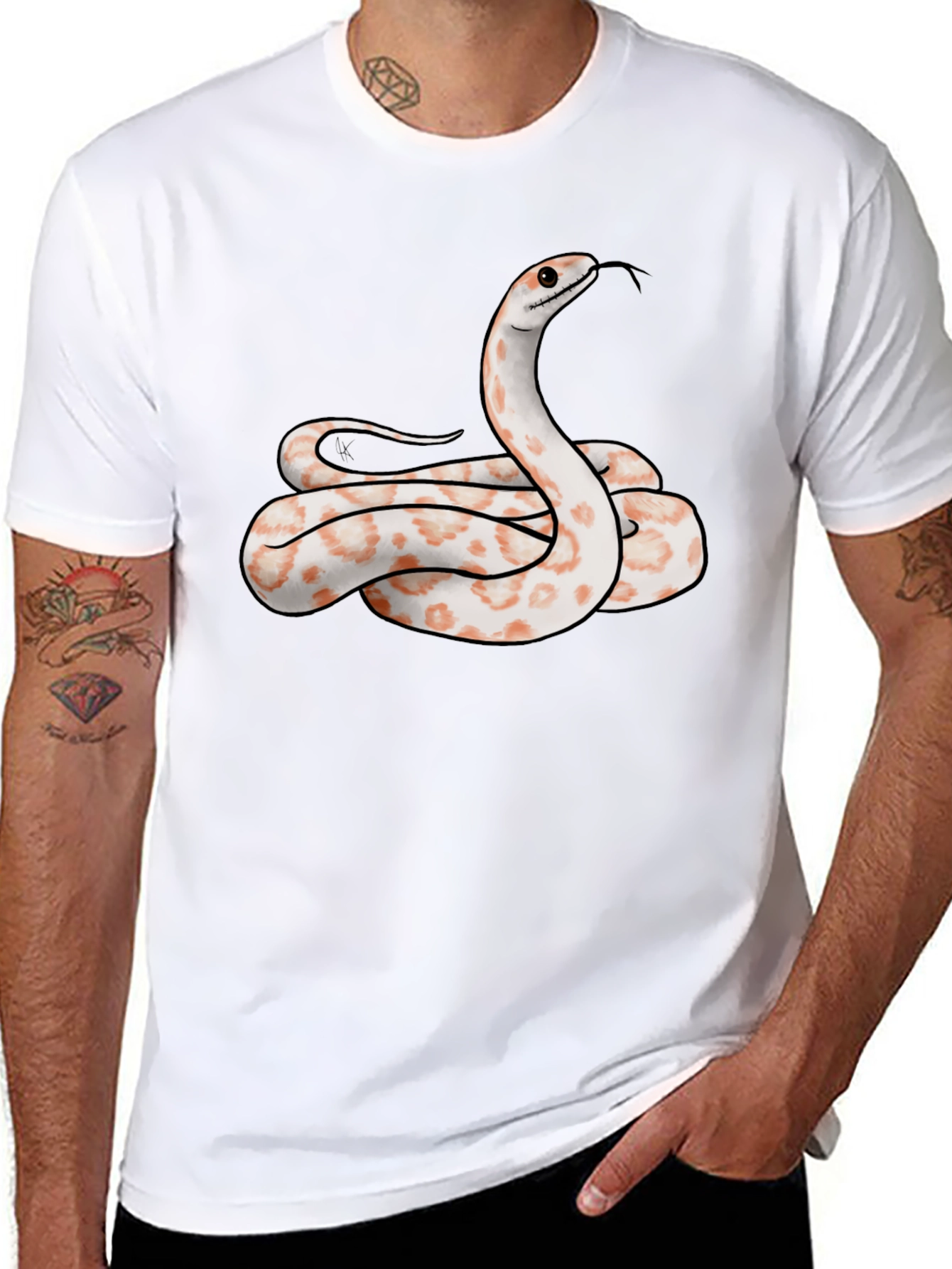 Black Snake Graphic Tee - Cool Reptile Design T-Shirt view 8