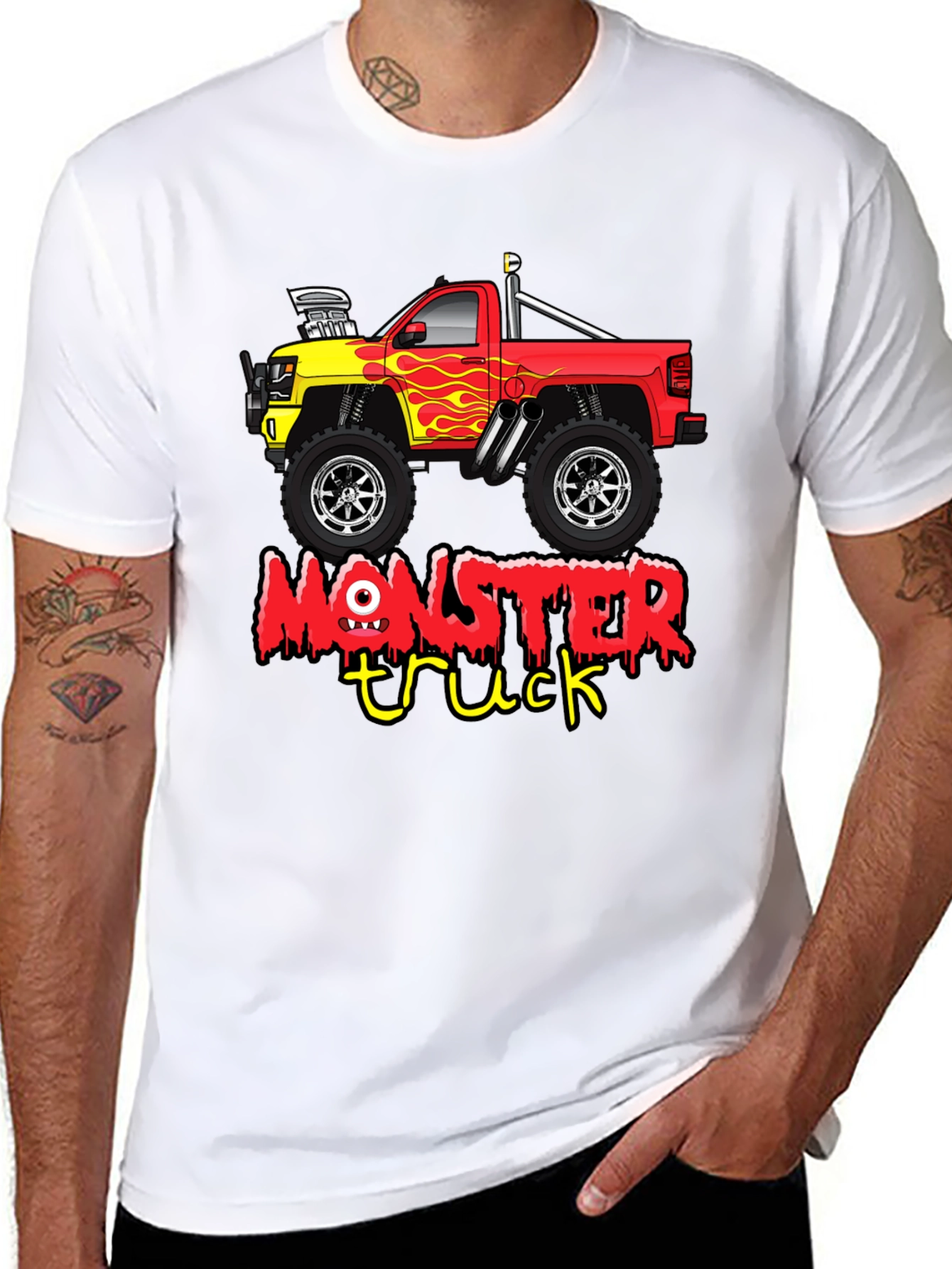 Black Monster Truck Graphic T-Shirt view 8