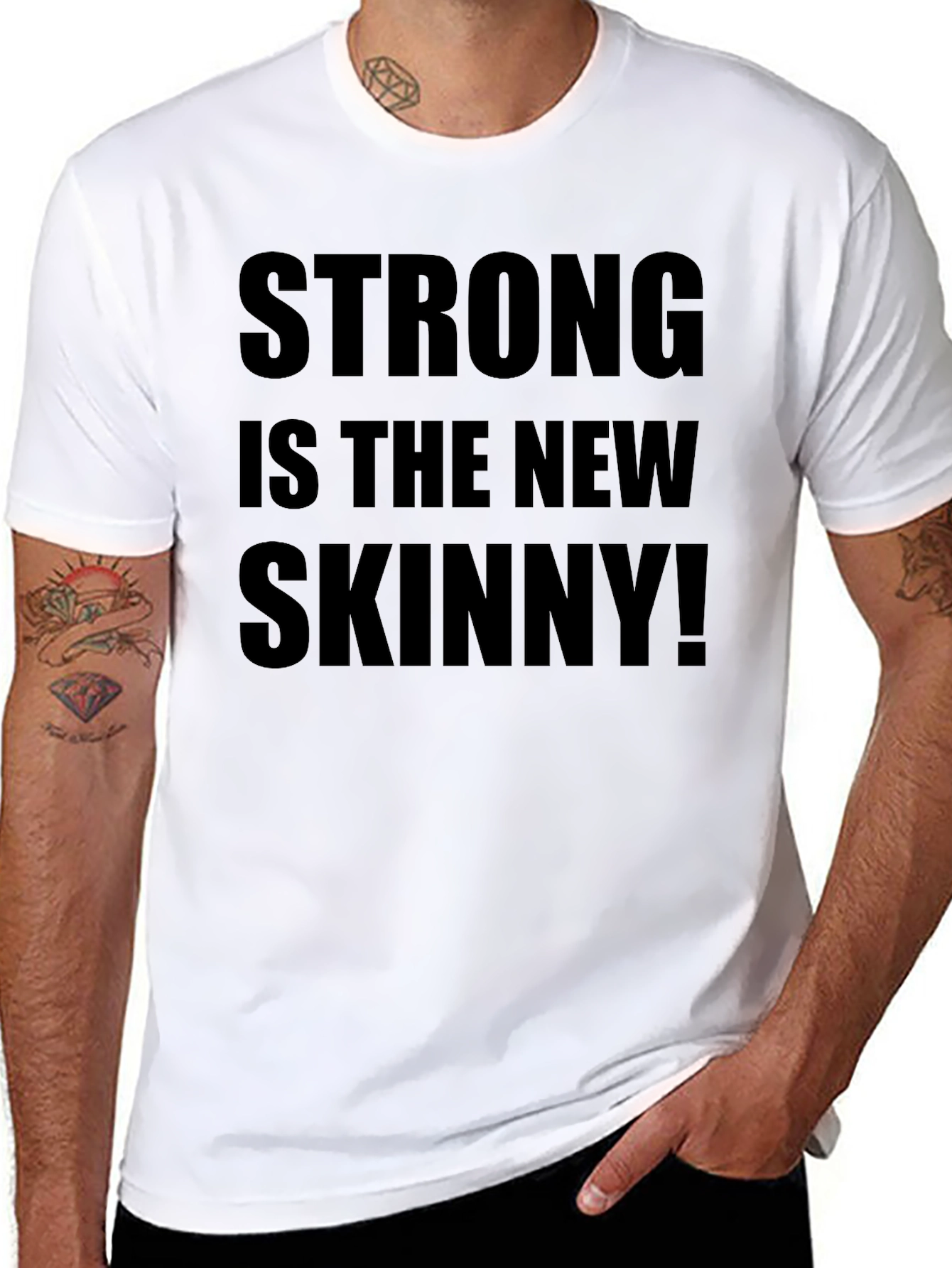 Black Strong is The New Skinny T-Shirt view 8