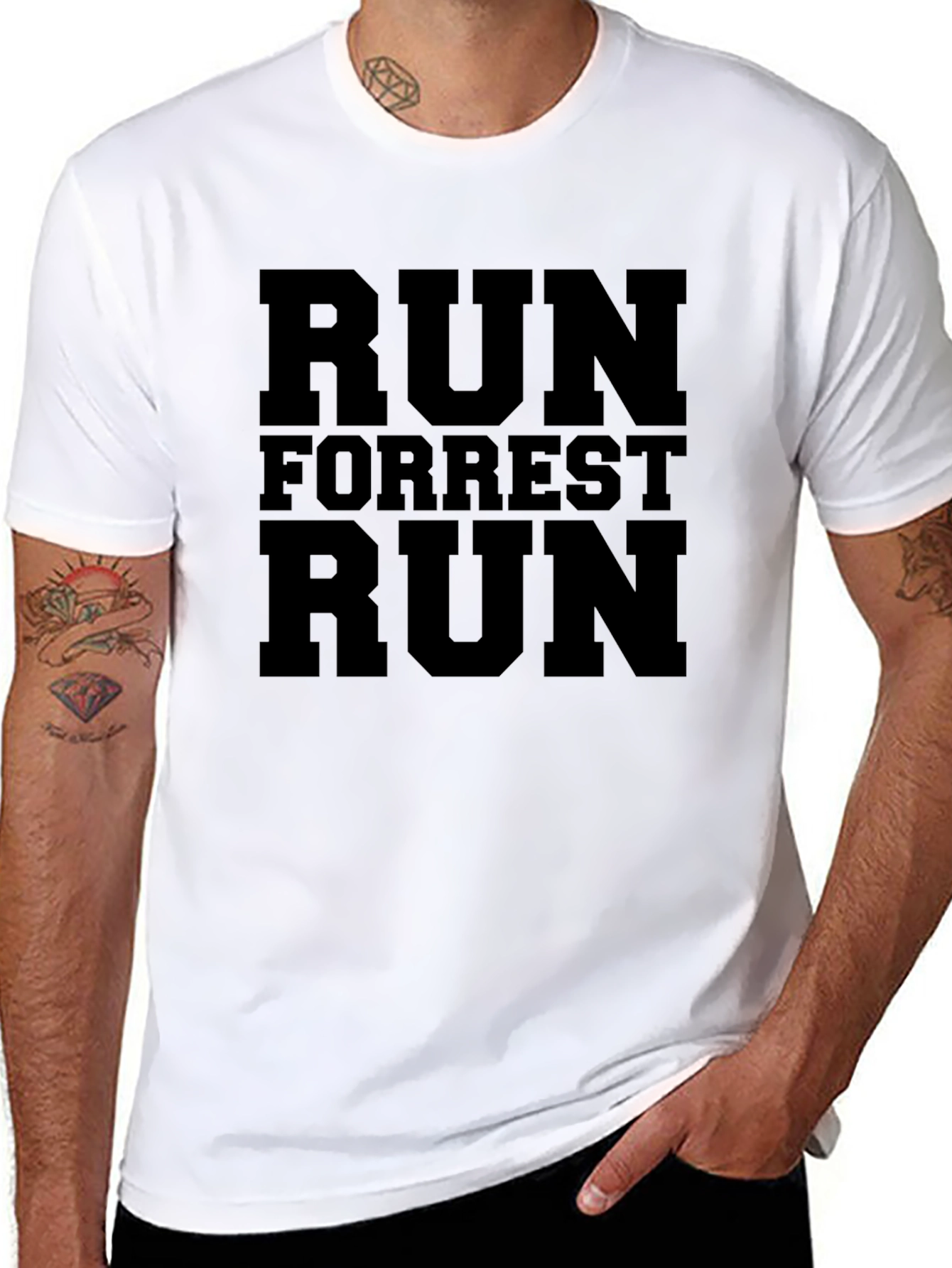 Black Run Forrest Run T-Shirt - Classic Movie Tee view 8