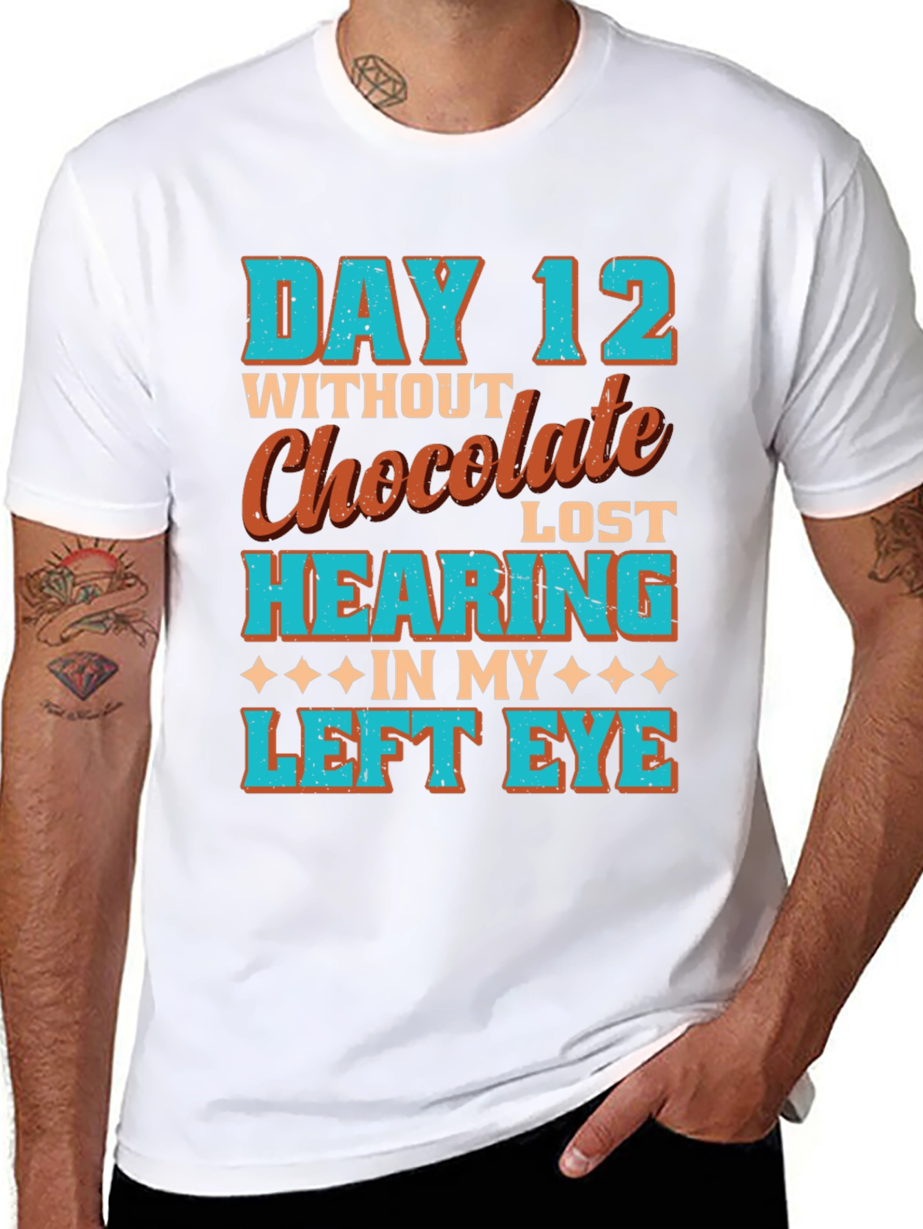 Black Funny Chocolate Withdrawal T-Shirt view 8