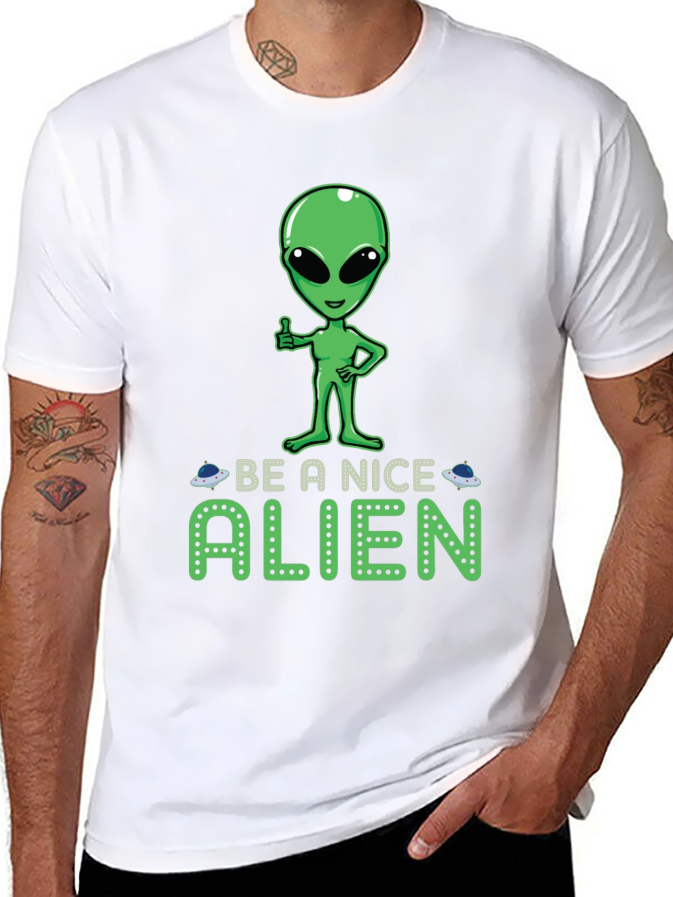 Be A Nice Alien Graphic Tee - 8