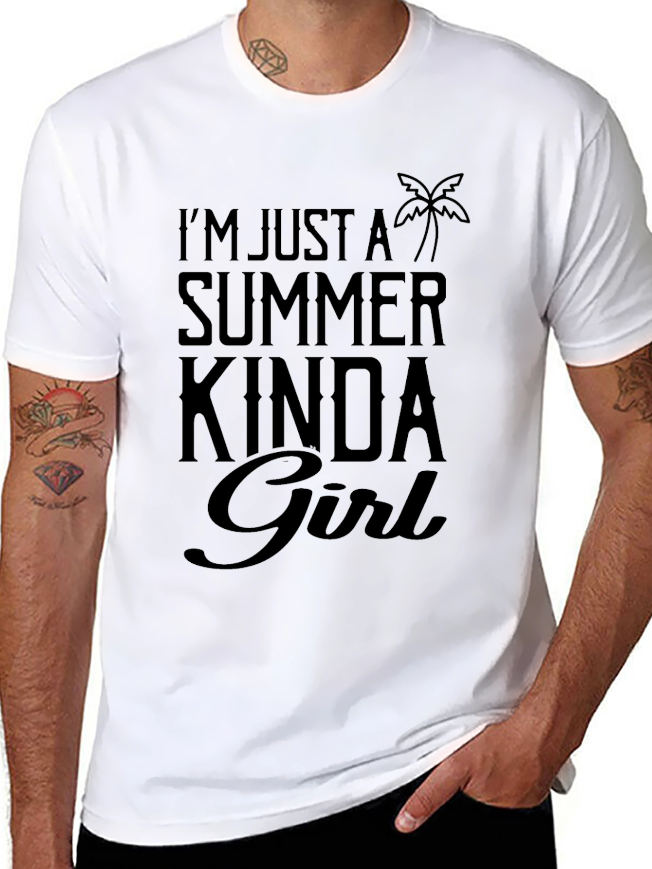 Black Summer Kinda Girl Black T-Shirt view 8