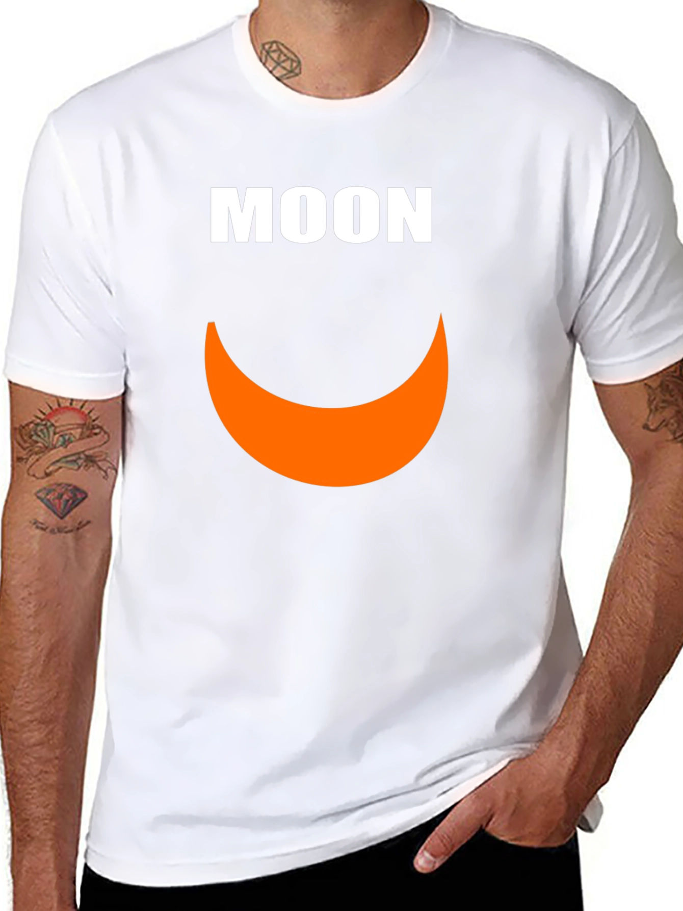 Black Moon Graphic T-Shirt - Black Short Sleeve Tee view 8