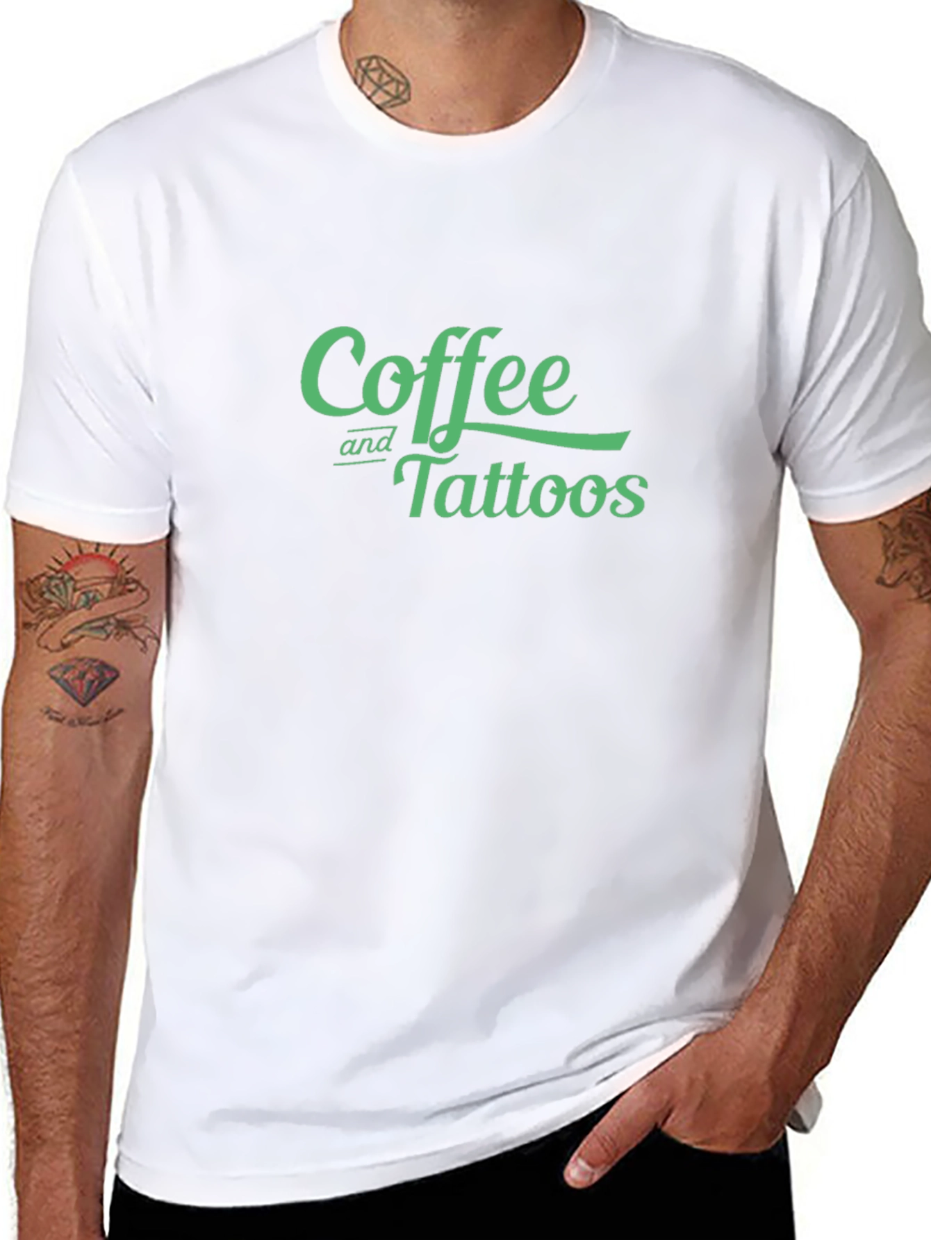 Black Coffee and Tattoos Graphic Tee - Cool Casual Style view 8
