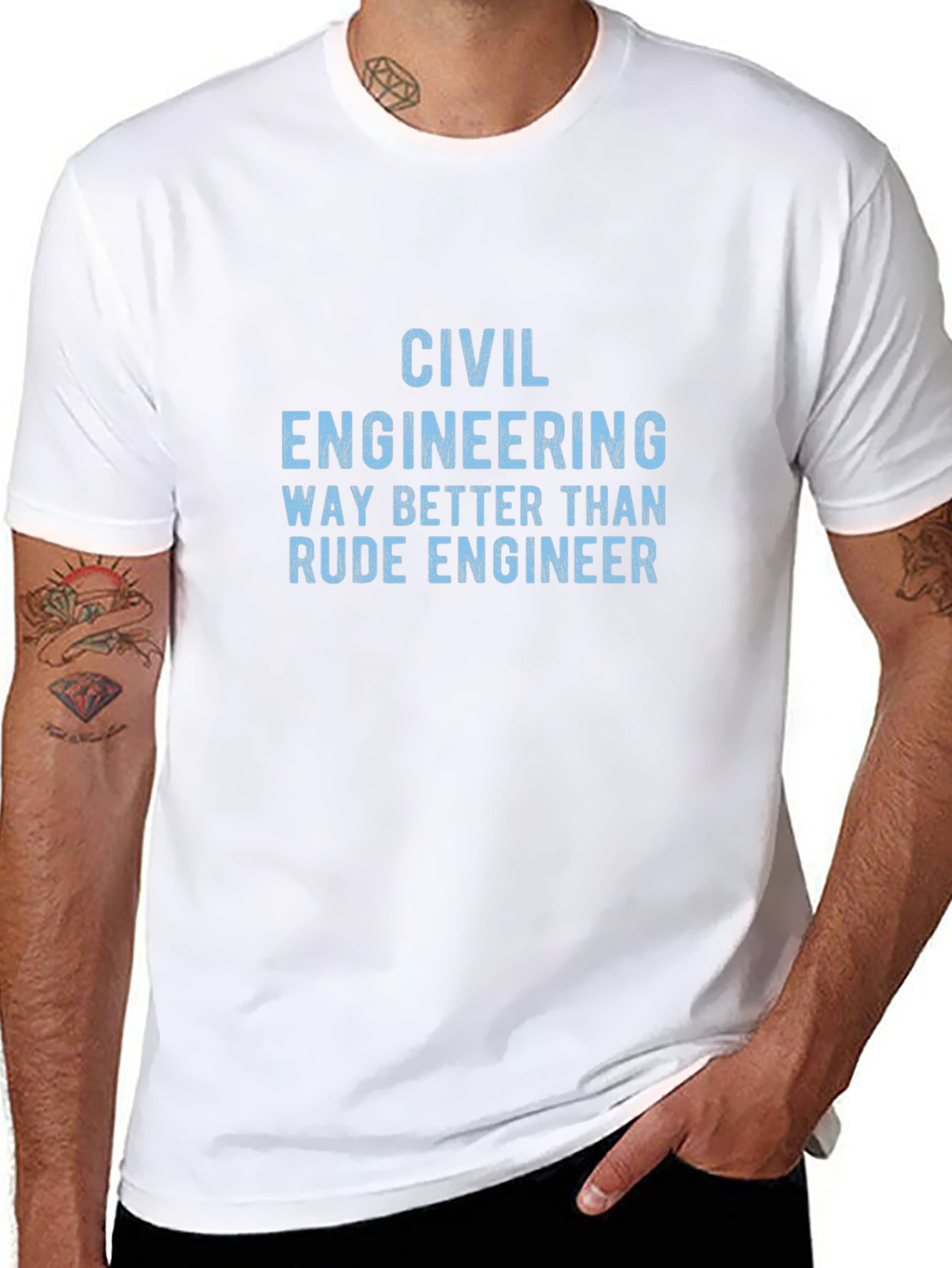 Black Civil Engineering T-Shirt - Better Than Rude Engineer view 8