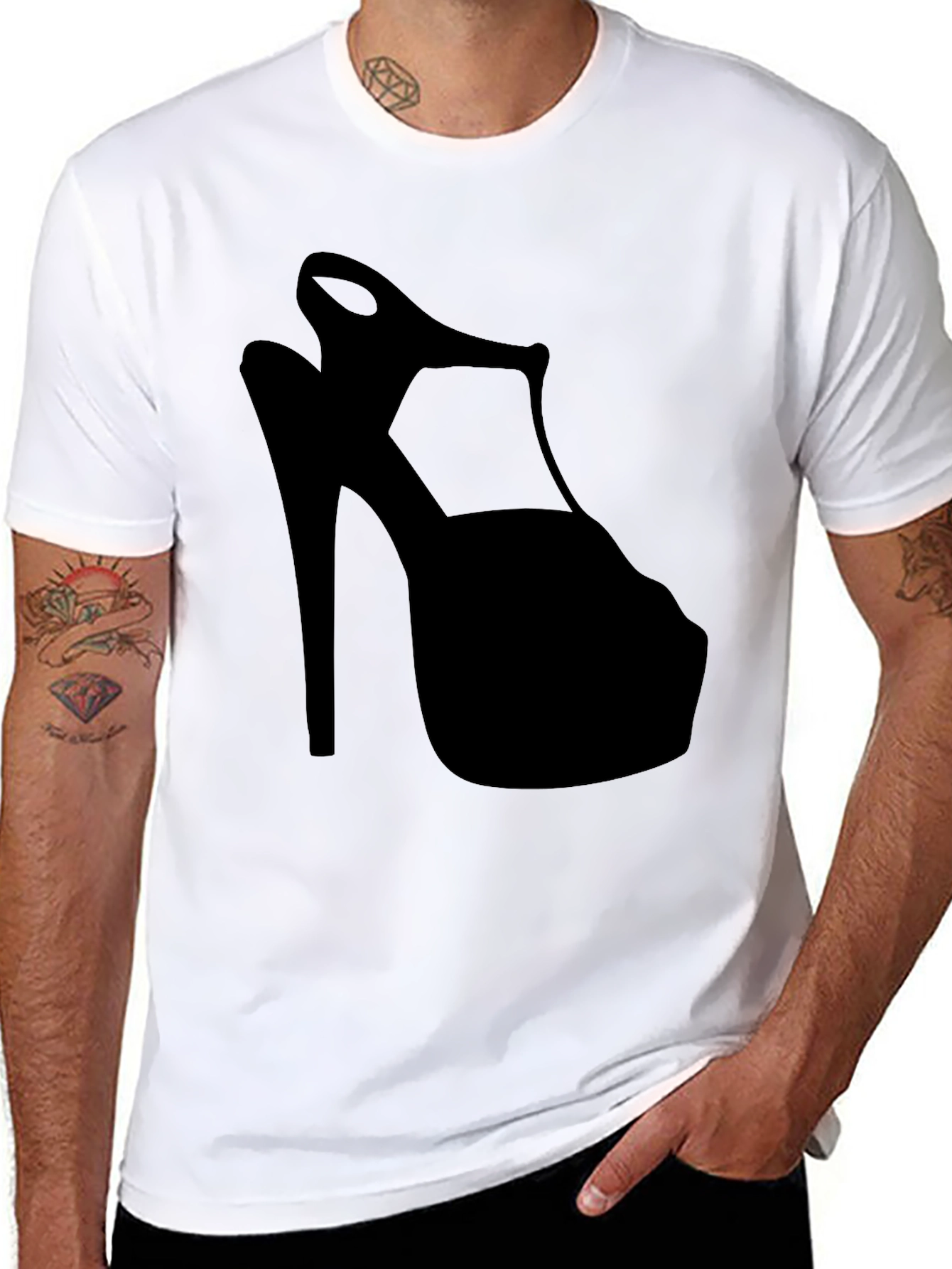 Black High Heel T-Shirt - Fashion Statement Tee view 8