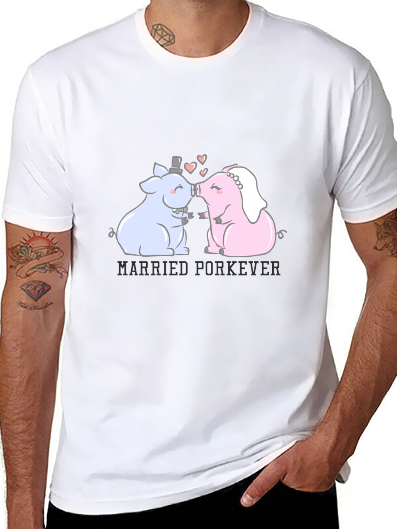 Black Married Porkever T-Shirt view 8