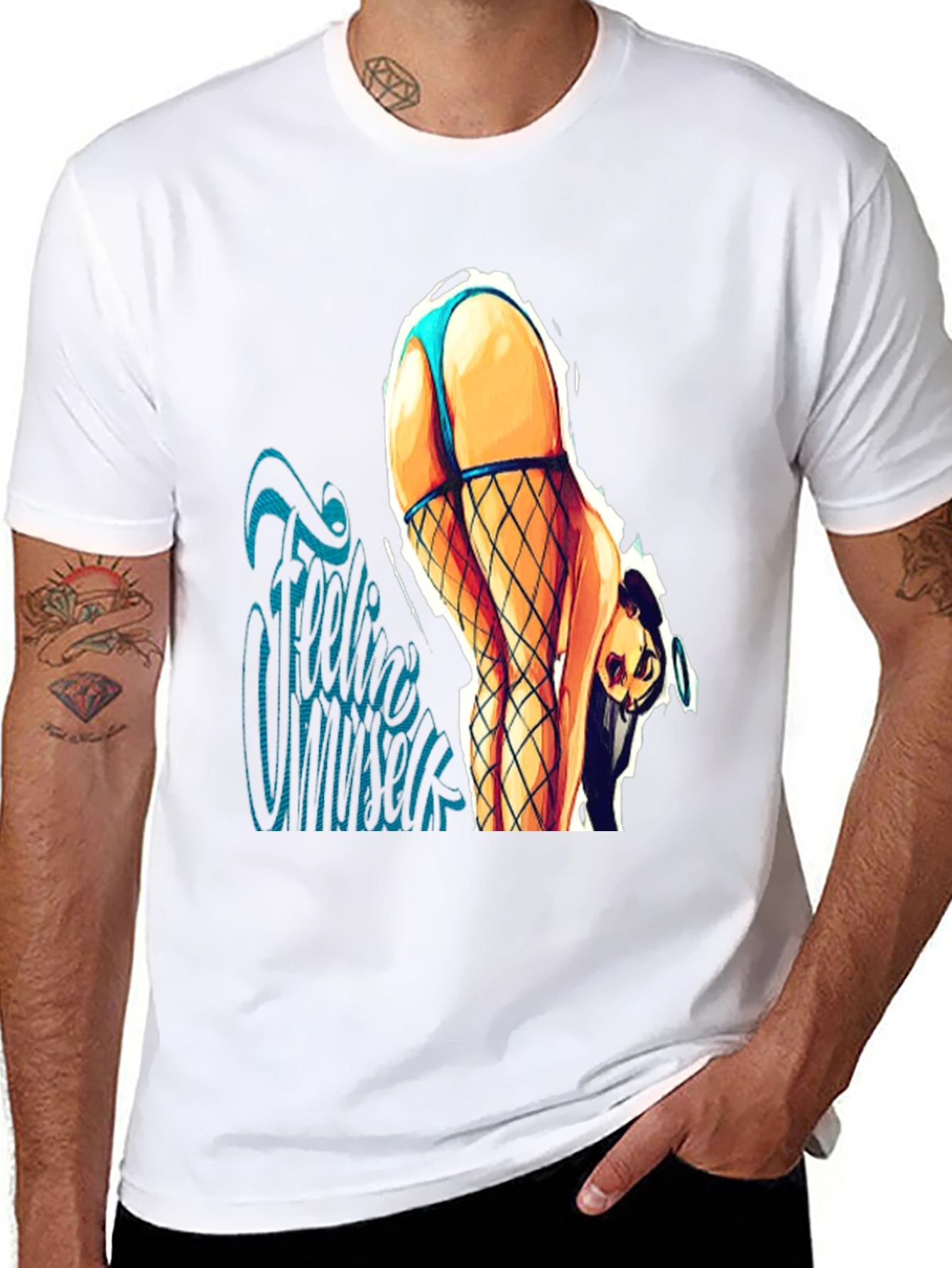 Black Feelin' Myself Graphic Tee - Black view 8