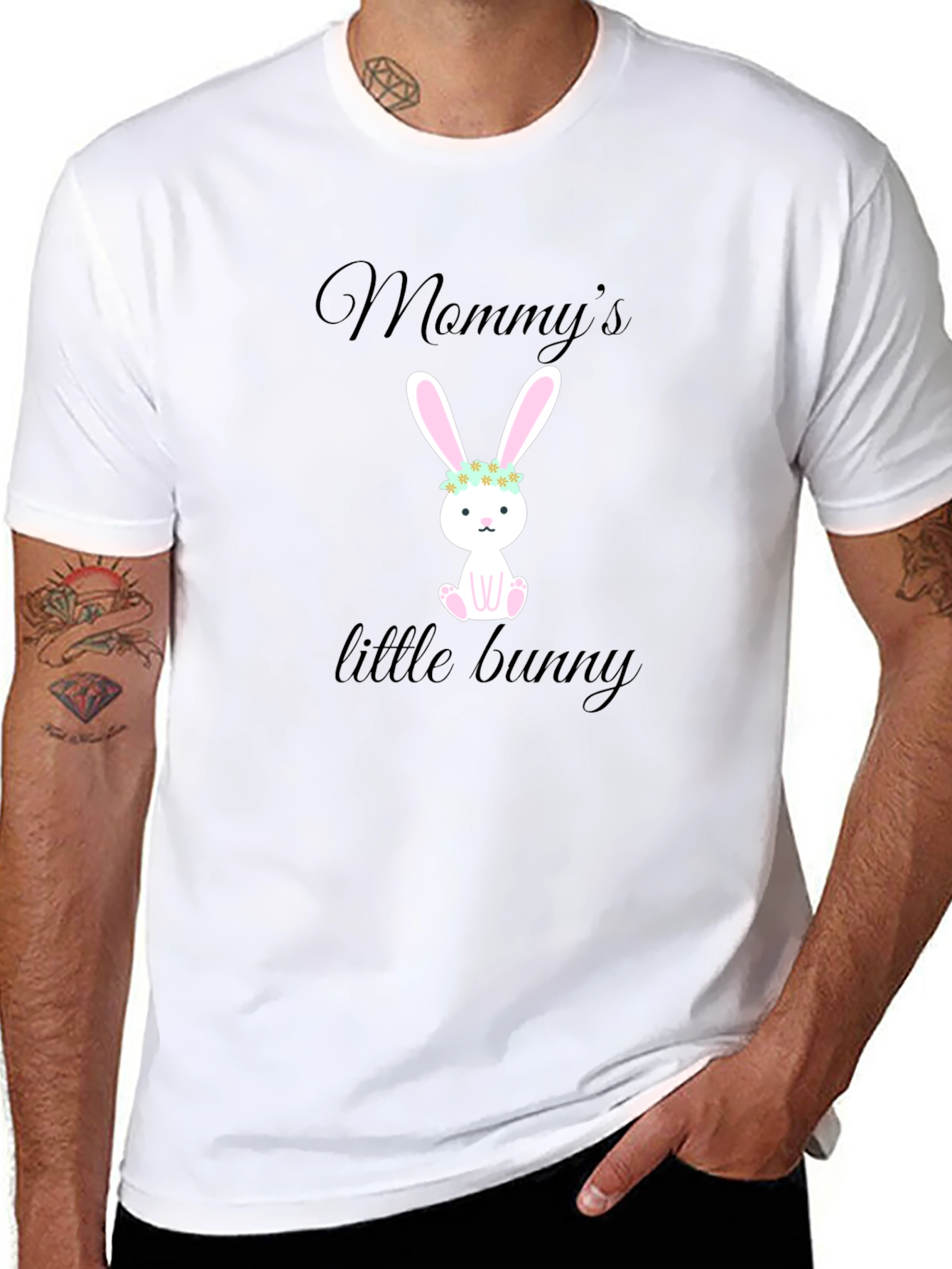 Black Mommy's Little Bunny T-Shirt view 8