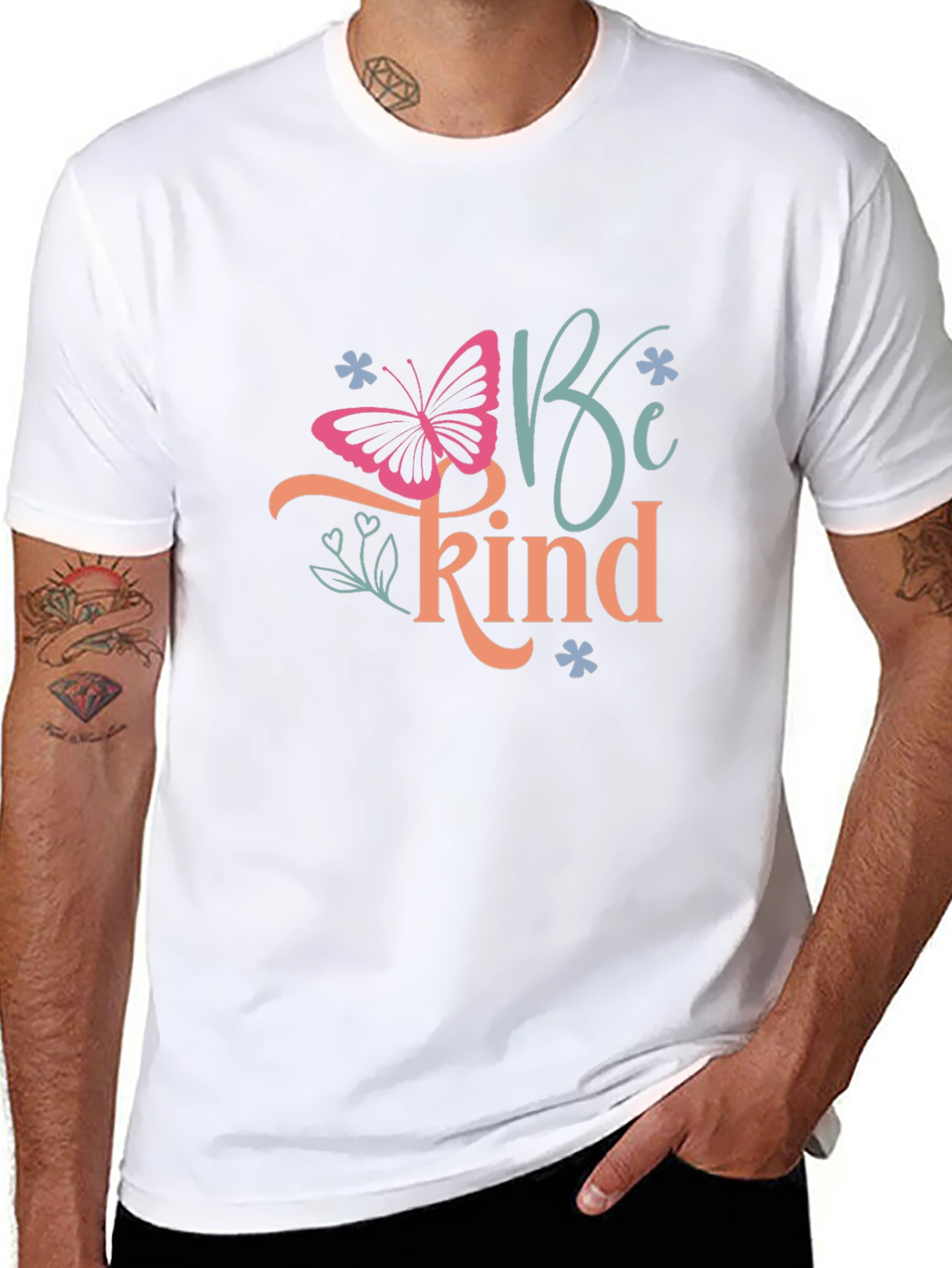 Black Be Kind Butterfly Graphic T-Shirt - Black view 8