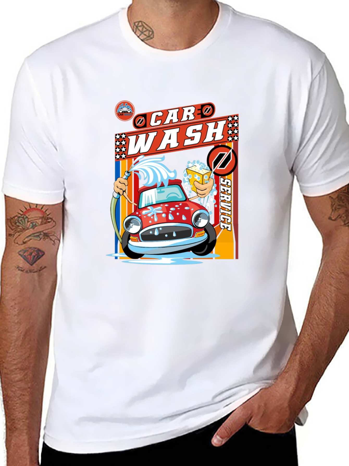 Black Car Wash Service Graphic Tee - Soft Cotton Blend view 8